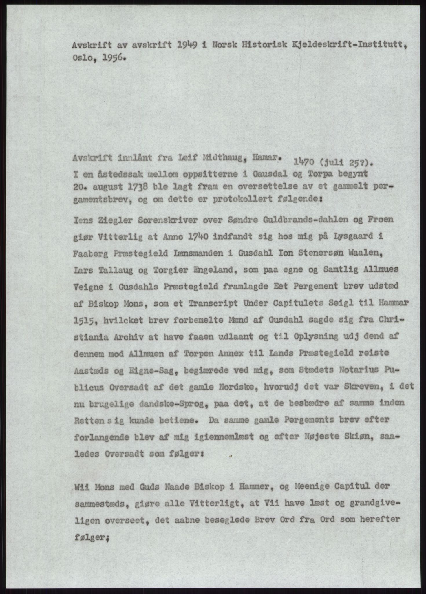 Samlinger til kildeutgivelse, Diplomavskriftsamlingen, AV/RA-EA-4053/H/Ha, p. 3233