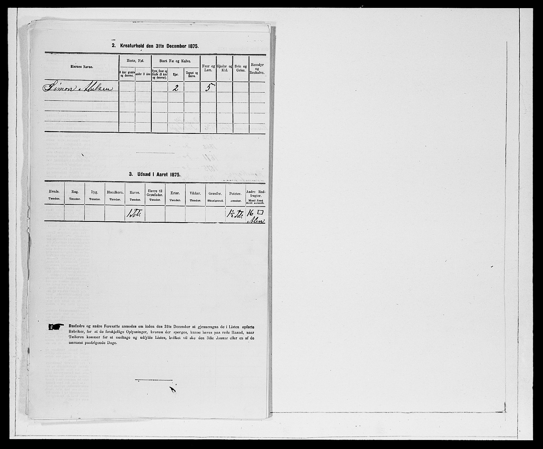 SAB, 1875 Census for 1442P Davik, 1875, p. 169