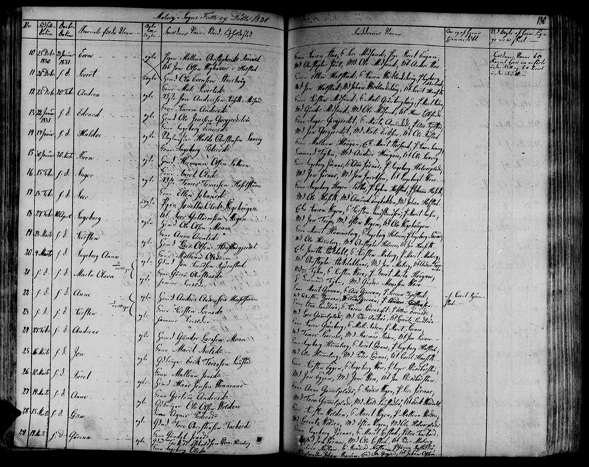 Ministerialprotokoller, klokkerbøker og fødselsregistre - Sør-Trøndelag, SAT/A-1456/606/L0288: Parish register (official) no. 606A04 /3, 1826-1840, p. 180