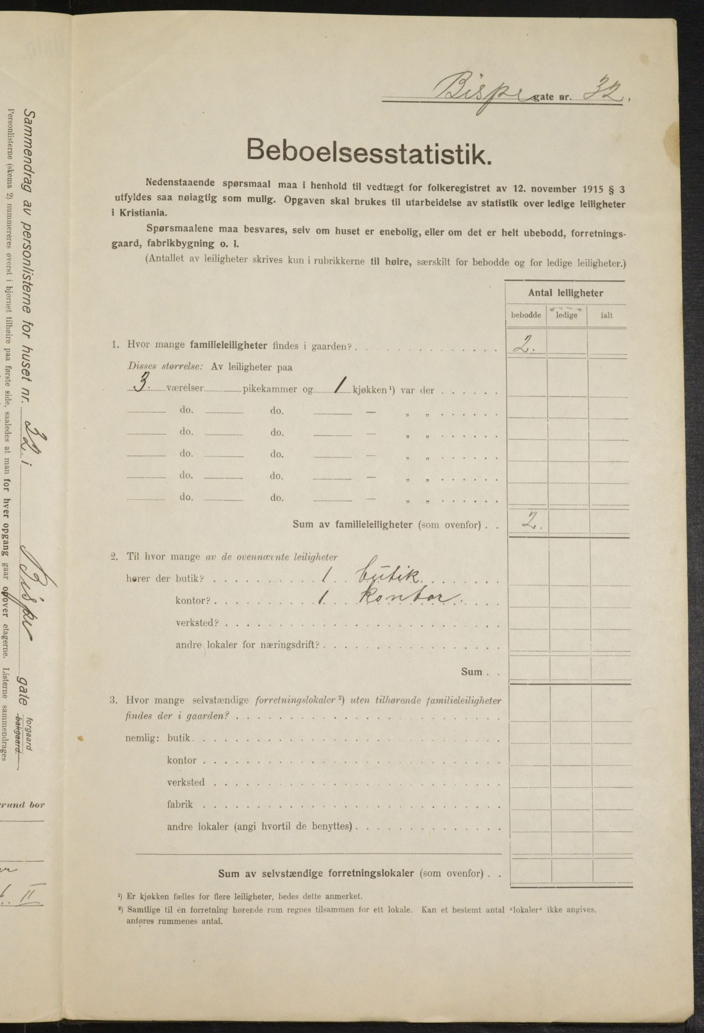 OBA, Municipal Census 1916 for Kristiania, 1916, p. 5503