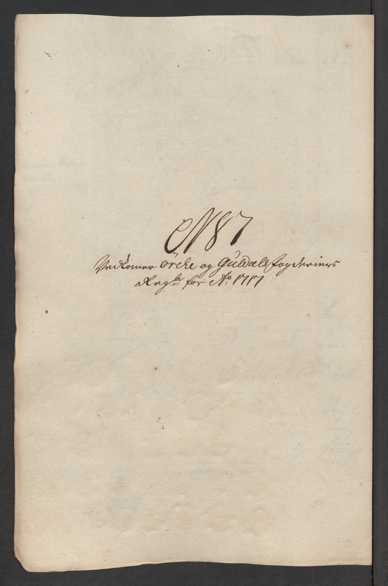Rentekammeret inntil 1814, Reviderte regnskaper, Fogderegnskap, AV/RA-EA-4092/R60/L3969: Fogderegnskap Orkdal og Gauldal, 1717, p. 570