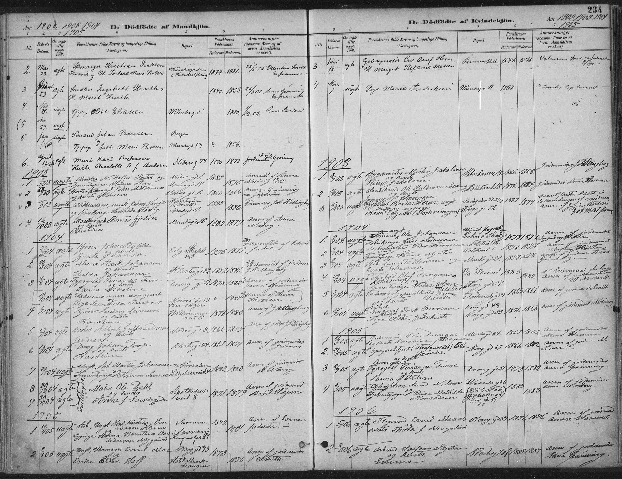 Ministerialprotokoller, klokkerbøker og fødselsregistre - Sør-Trøndelag, SAT/A-1456/601/L0062: Parish register (official) no. 601A30, 1891-1911, p. 234