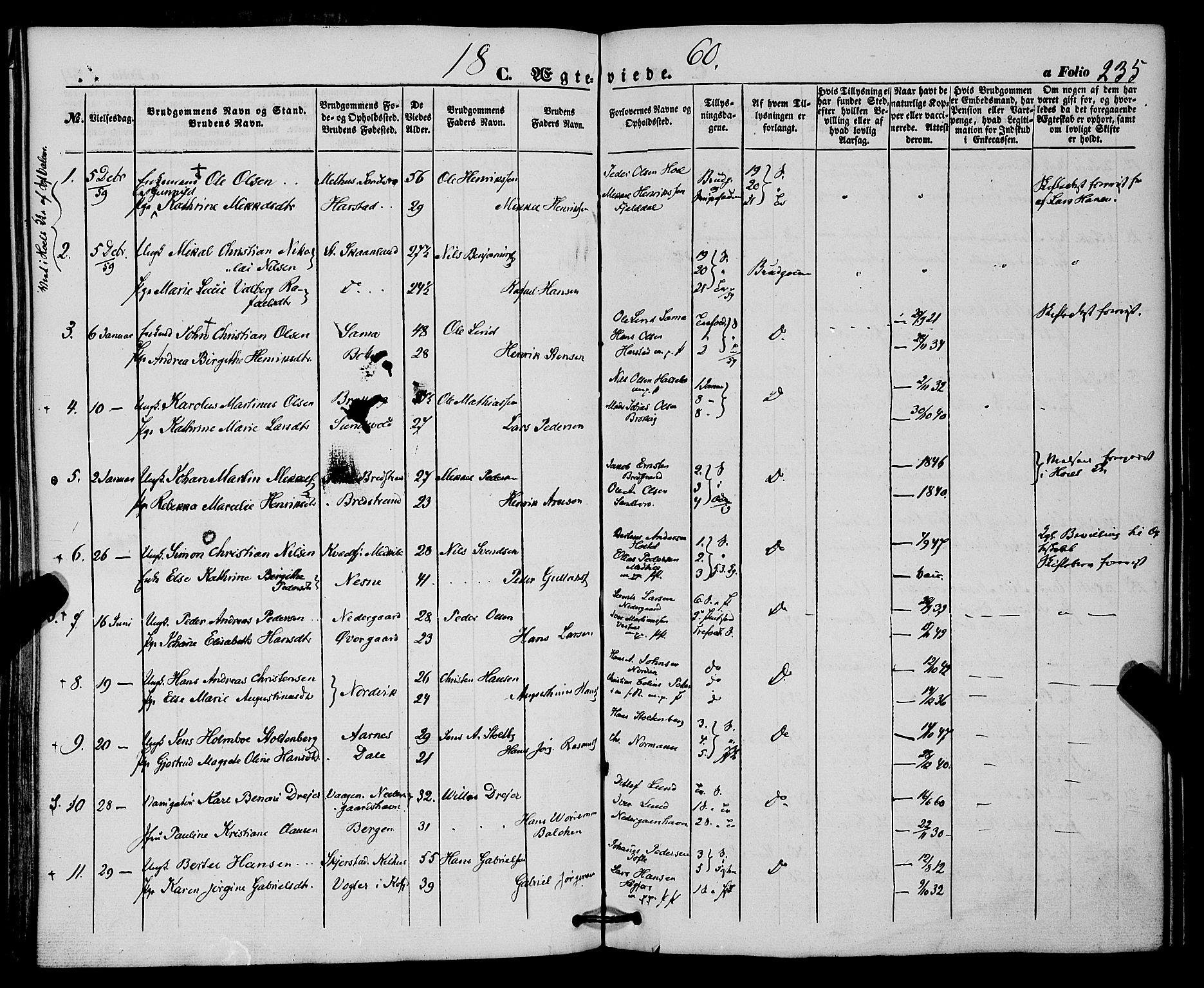 Trondenes sokneprestkontor, SATØ/S-1319/H/Ha/L0011kirke: Parish register (official) no. 11, 1853-1862, p. 235