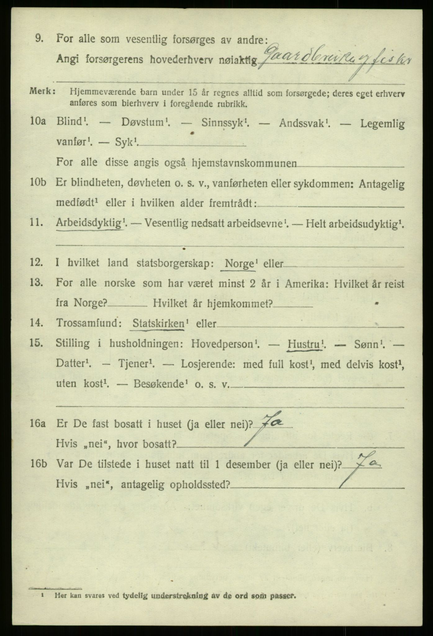 SAB, 1920 census for Davik, 1920, p. 5368