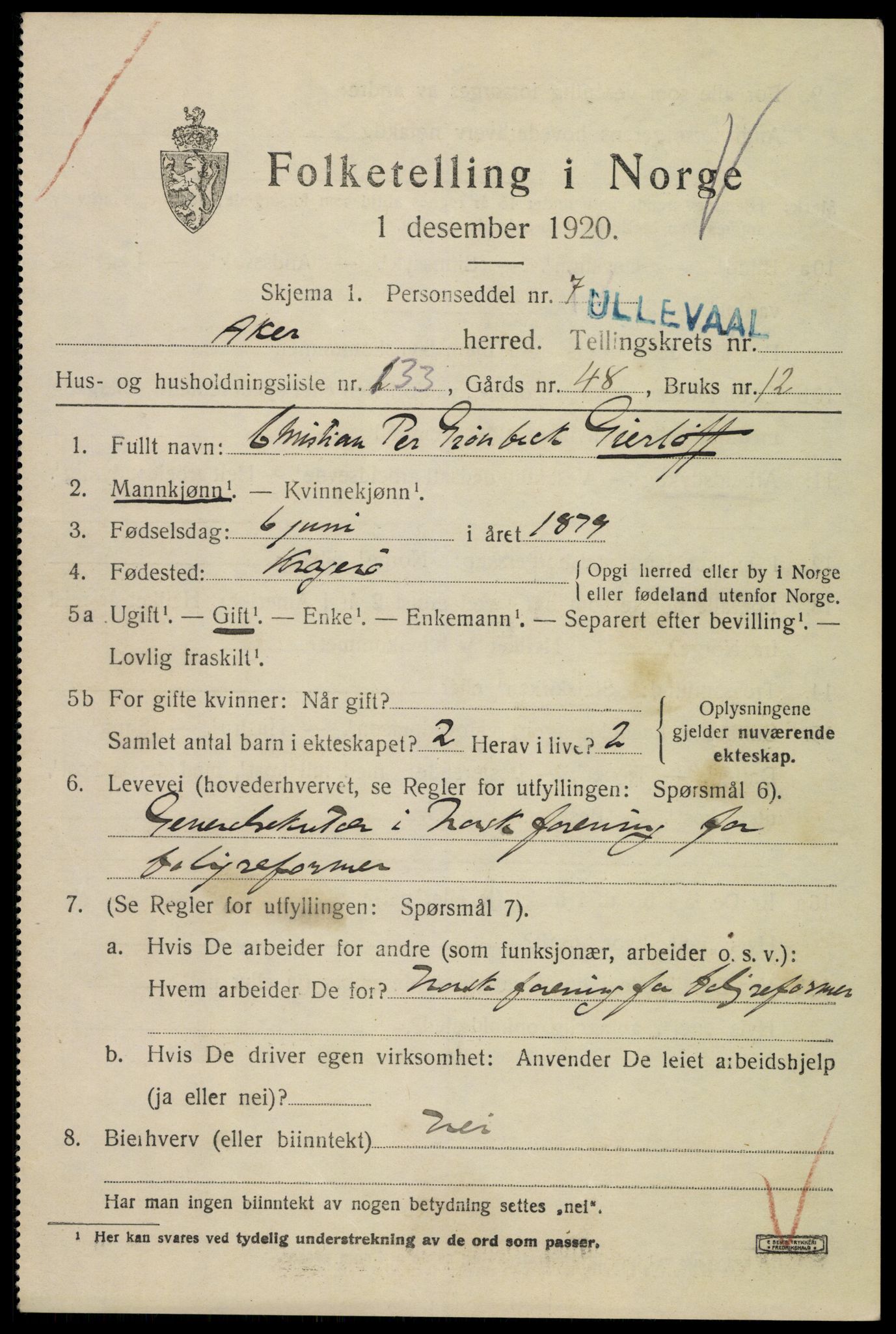 SAO, 1920 census for Aker, 1920, p. 51340