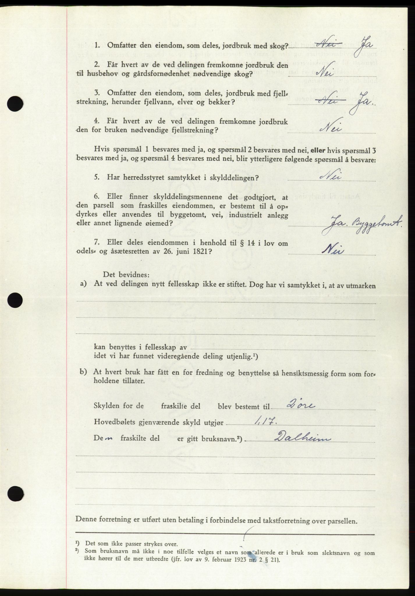 Søre Sunnmøre sorenskriveri, AV/SAT-A-4122/1/2/2C/L0083: Mortgage book no. 9A, 1948-1949, Diary no: : 1614/1948