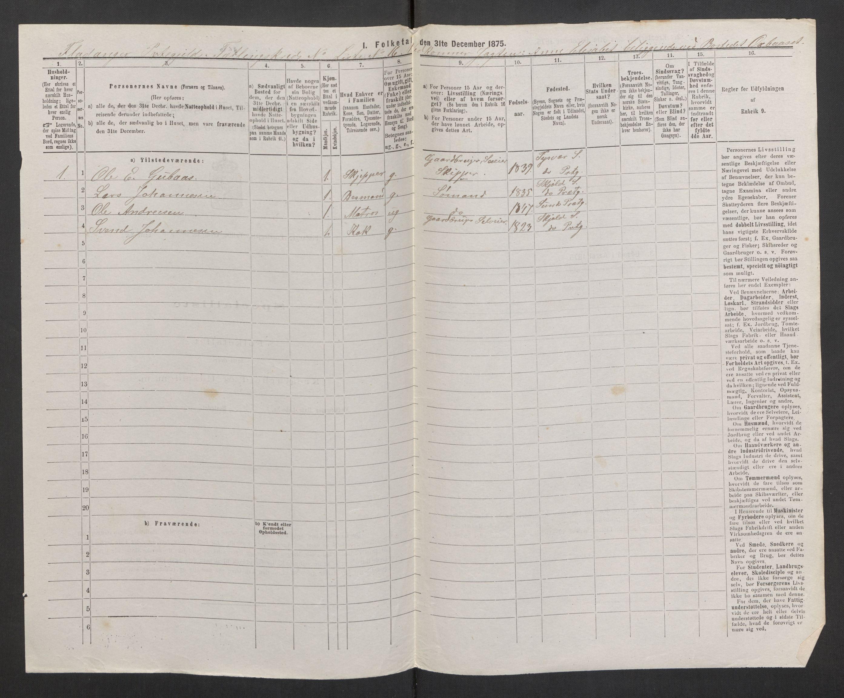 RA, 1875 census, lists of crew on ships: Ships in domestic ports, 1875, p. 693