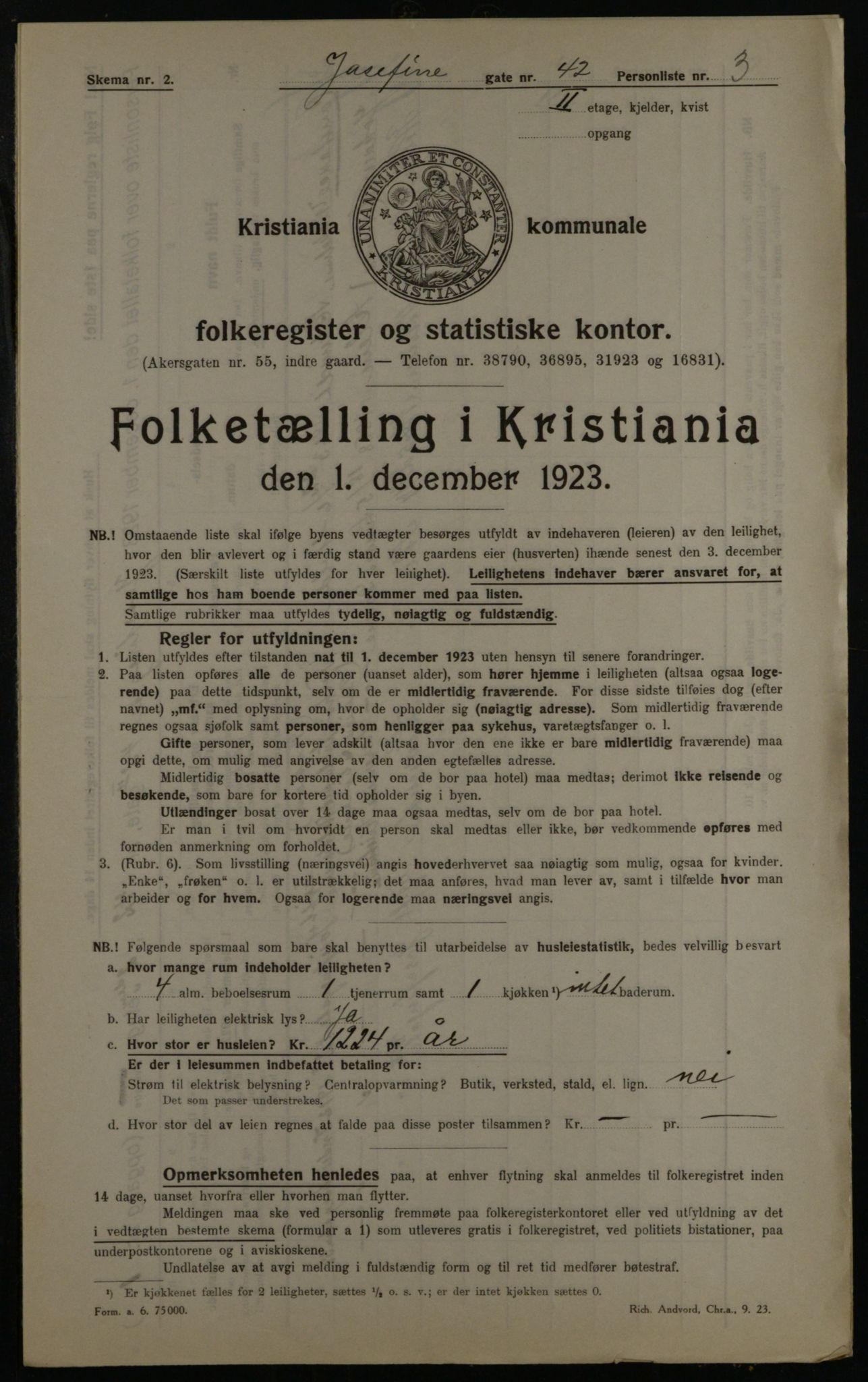 OBA, Municipal Census 1923 for Kristiania, 1923, p. 53470