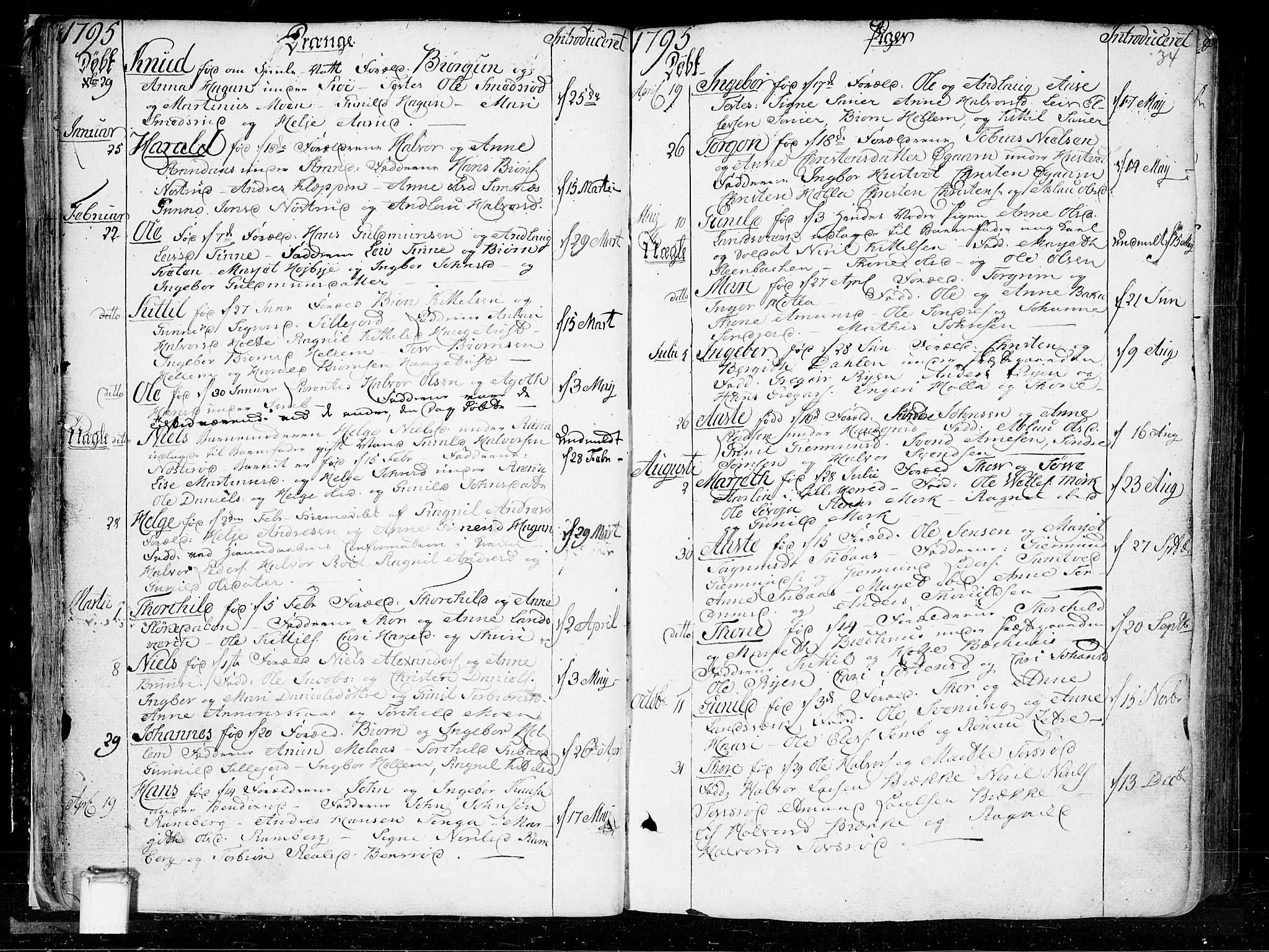 Heddal kirkebøker, SAKO/A-268/F/Fa/L0004: Parish register (official) no. I 4, 1784-1814, p. 34
