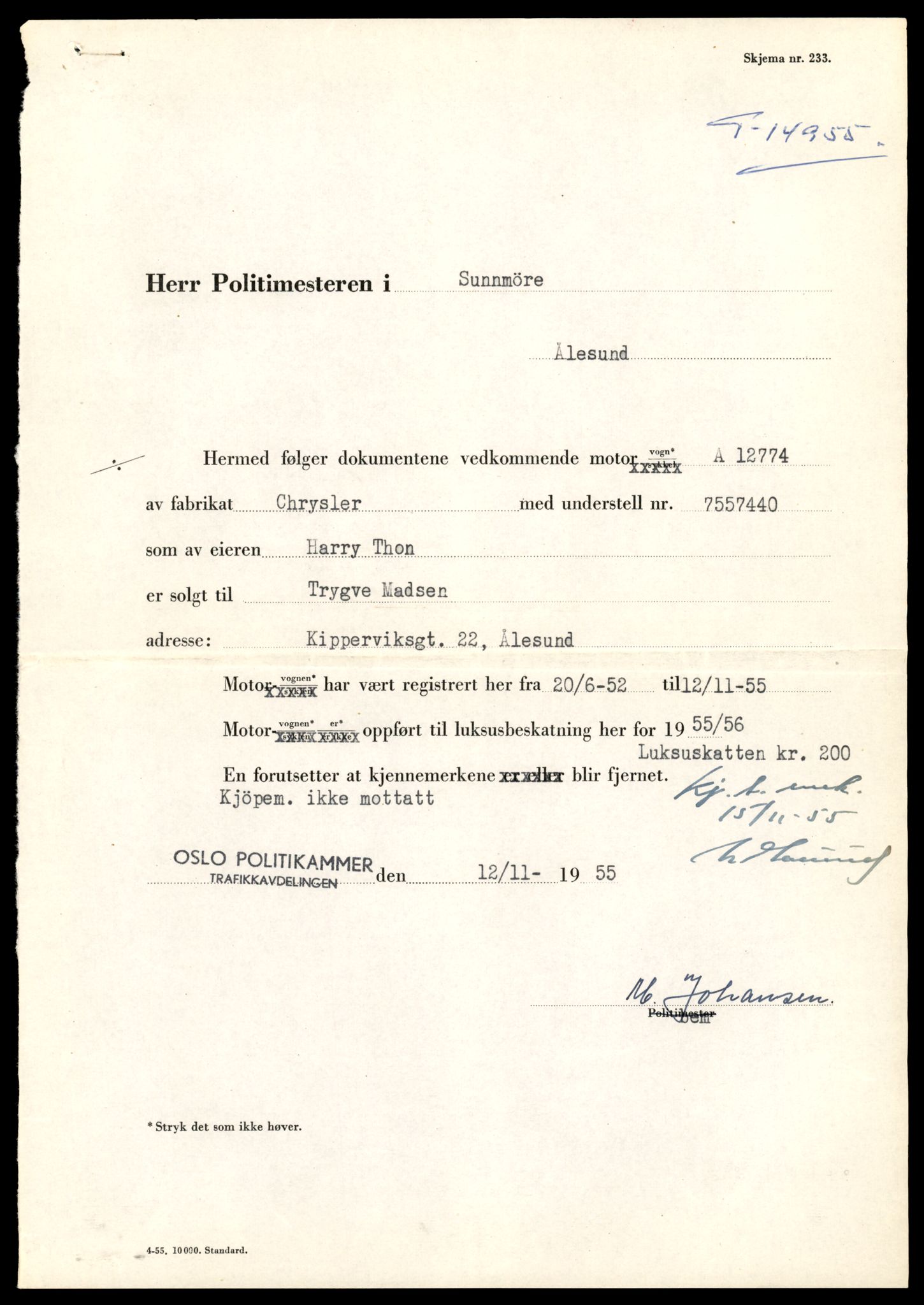 Møre og Romsdal vegkontor - Ålesund trafikkstasjon, AV/SAT-A-4099/F/Fe/L0049: Registreringskort for kjøretøy T 14864 - T 18613, 1927-1998, p. 2101