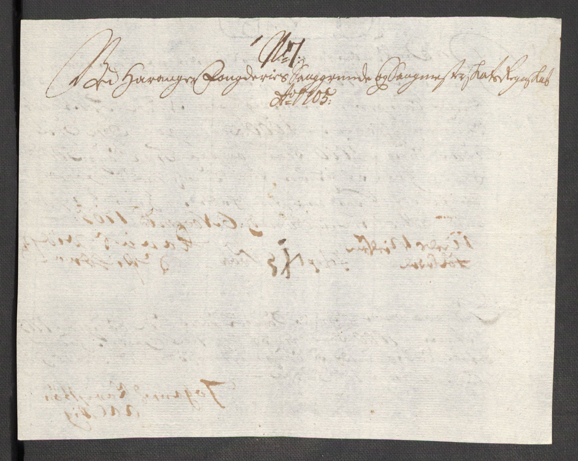 Rentekammeret inntil 1814, Reviderte regnskaper, Fogderegnskap, AV/RA-EA-4092/R48/L2983: Fogderegnskap Sunnhordland og Hardanger, 1705, p. 184