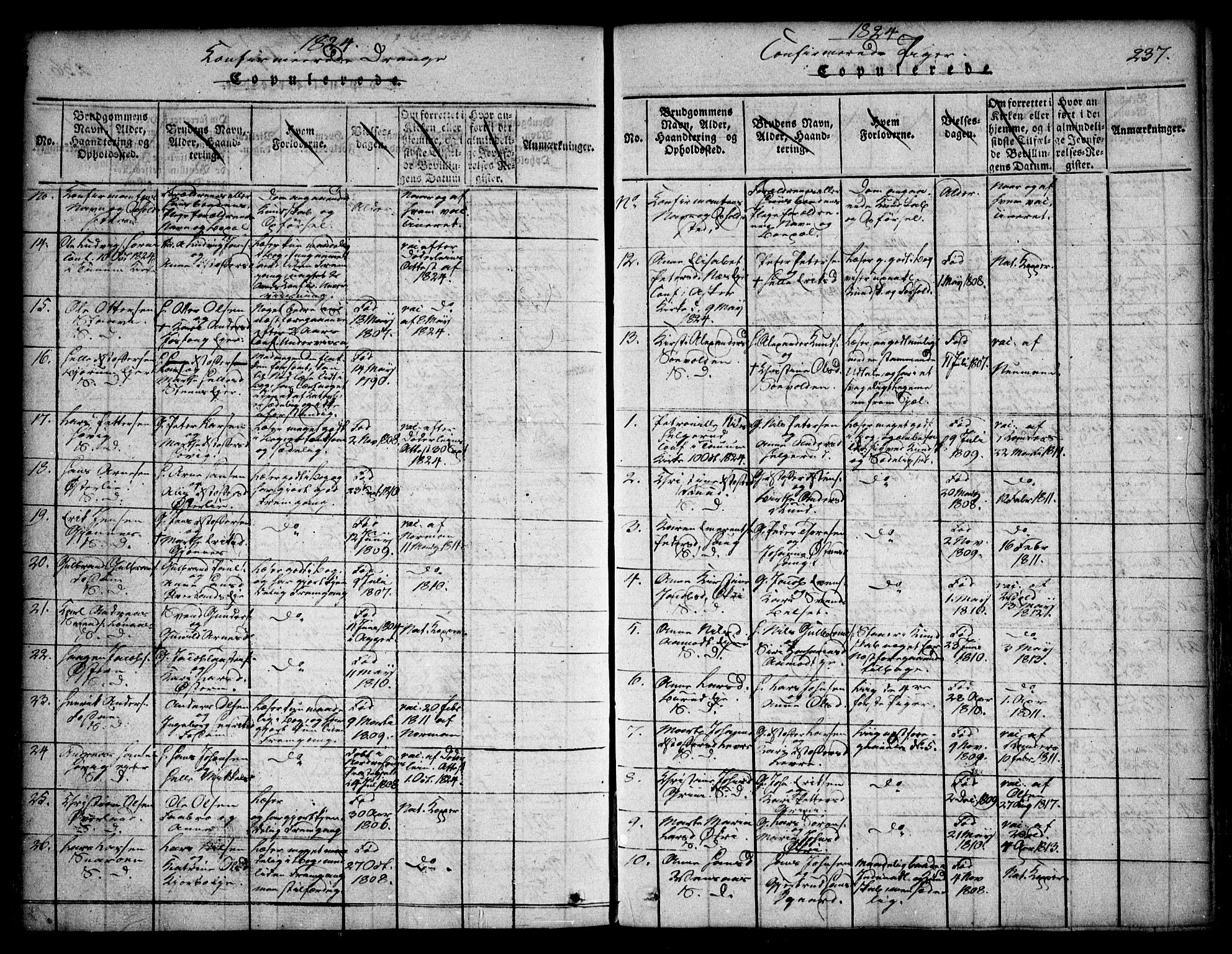Asker prestekontor Kirkebøker, SAO/A-10256a/F/Fa/L0006: Parish register (official) no. I 6, 1814-1824, p. 237
