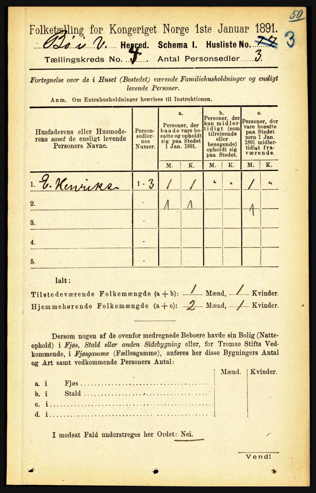 RA, 1891 census for 1867 Bø, 1891, p. 1320