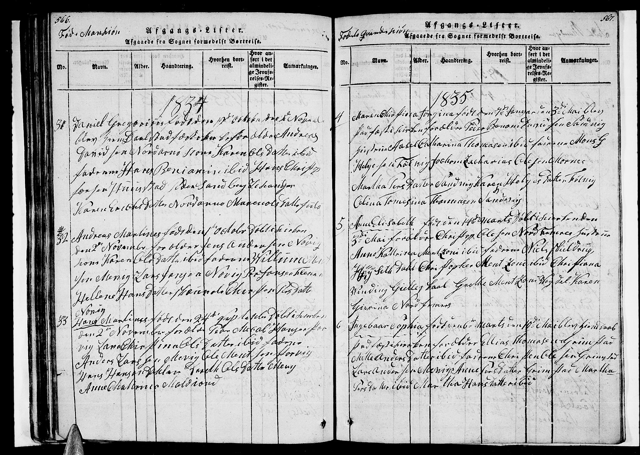 Ministerialprotokoller, klokkerbøker og fødselsregistre - Nordland, AV/SAT-A-1459/805/L0105: Parish register (copy) no. 805C01, 1820-1839, p. 566-567