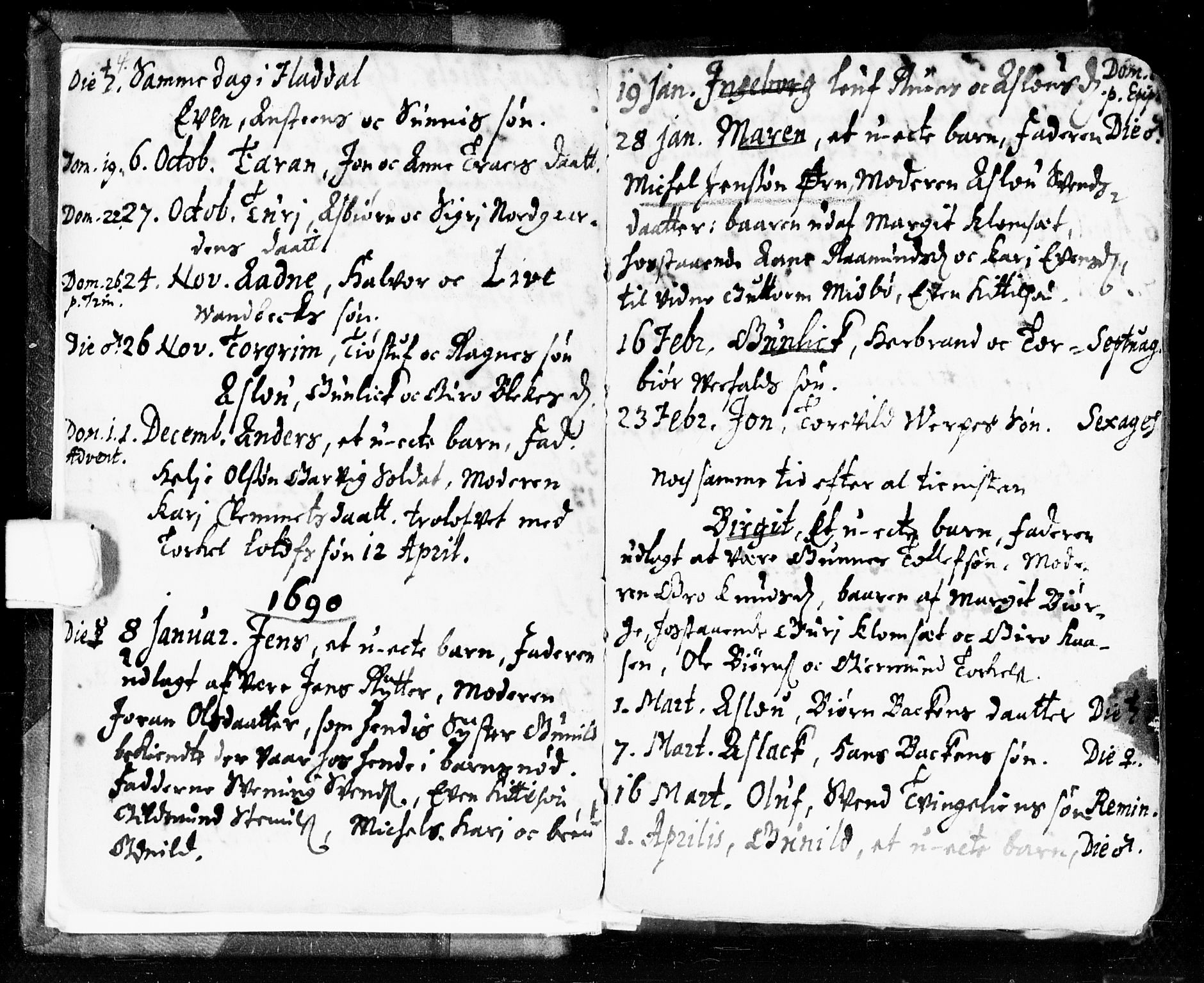 Seljord kirkebøker, SAKO/A-20/F/Fa/L0002: Parish register (official) no. I 2, 1689-1713, p. 4-5