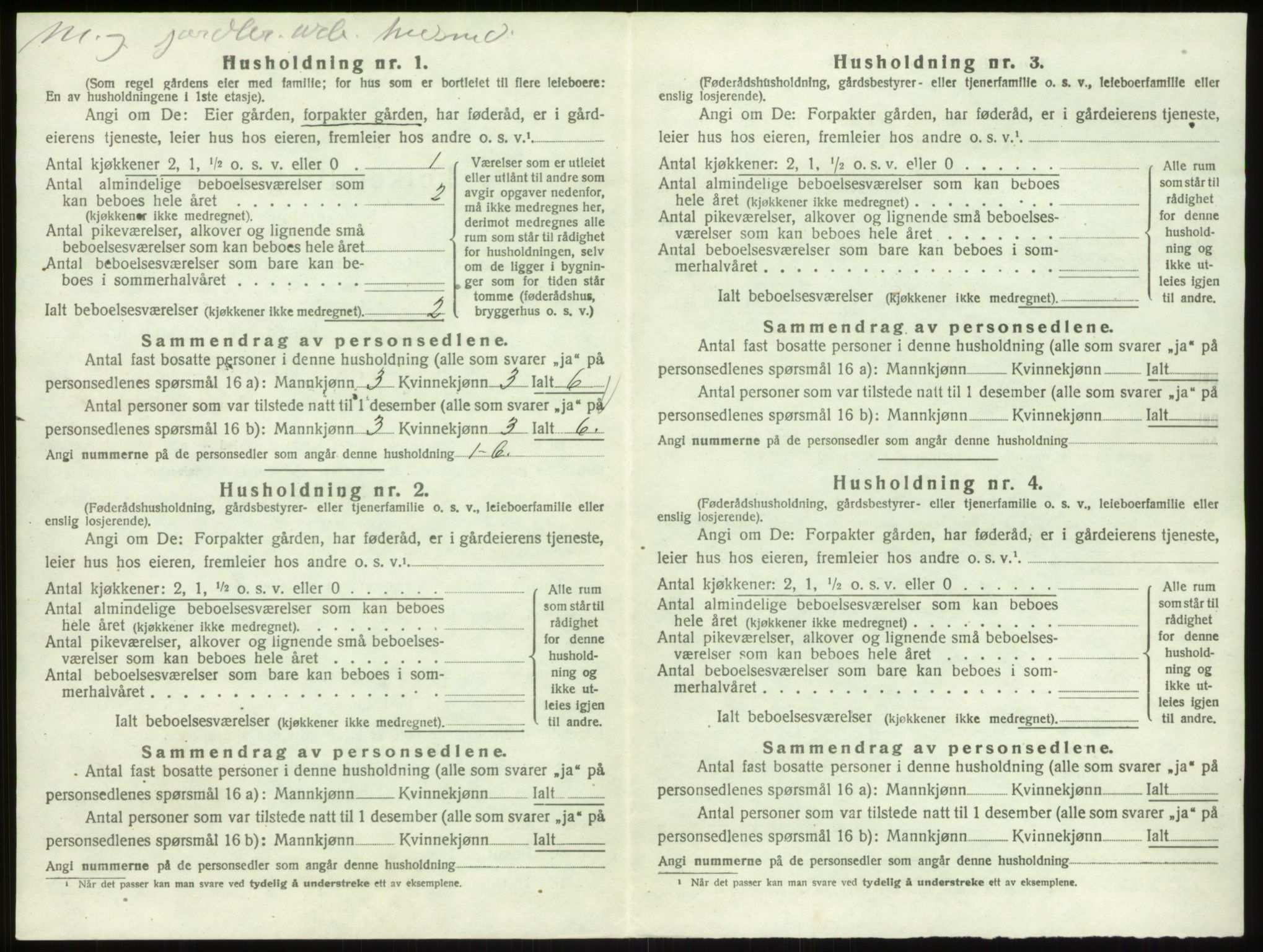 SAO, 1920 census for Berg, 1920, p. 1199