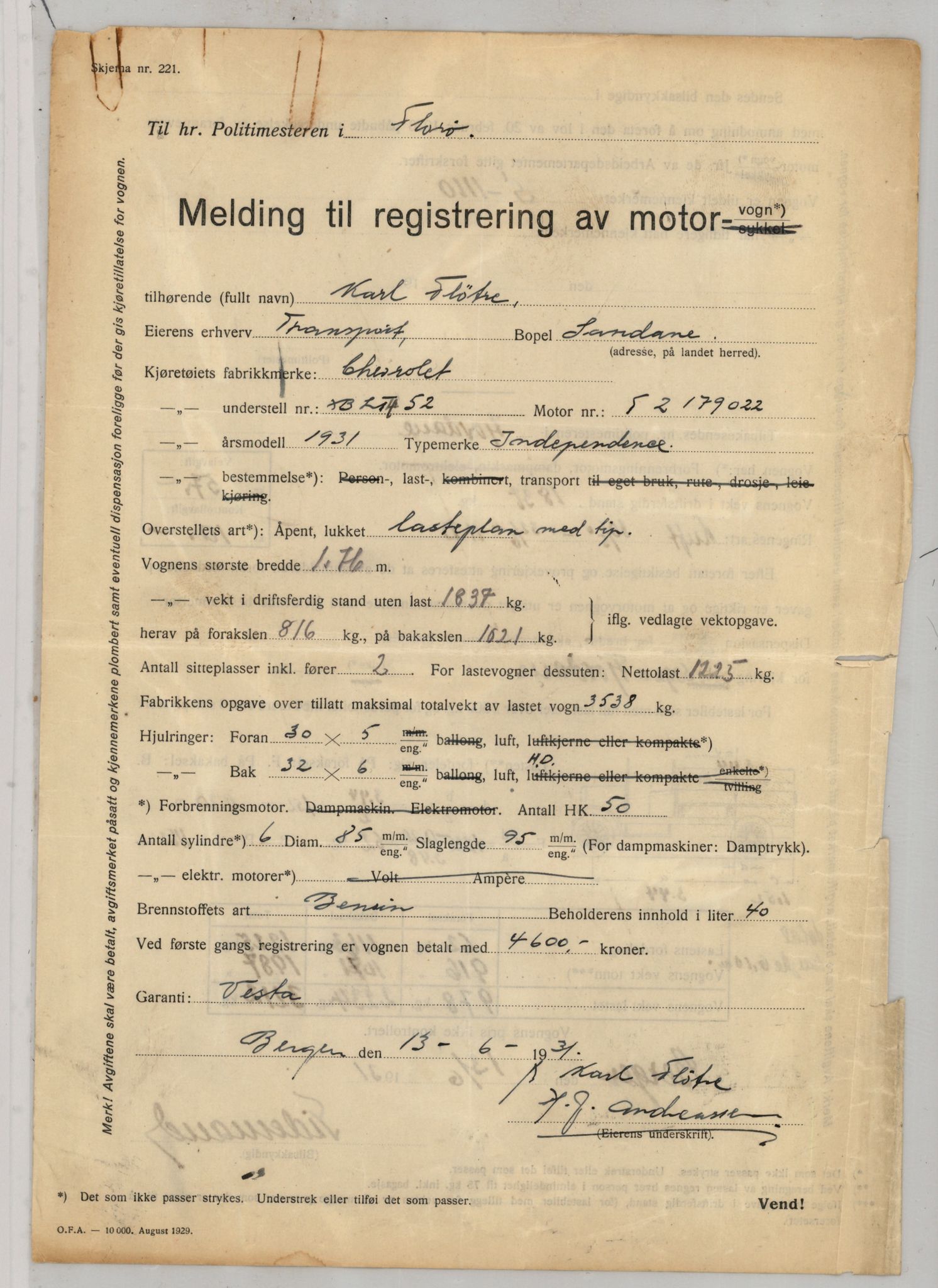 Møre og Romsdal vegkontor - Ålesund trafikkstasjon, AV/SAT-A-4099/F/Fe/L0035: Registreringskort for kjøretøy T 12653 - T 12829, 1927-1998, p. 1264