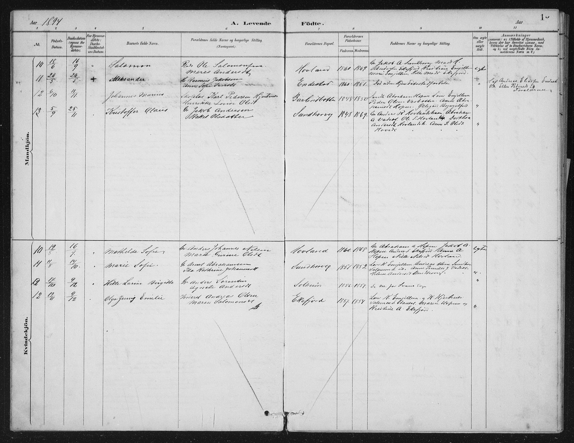 Kinn sokneprestembete, AV/SAB-A-80801/H/Haa/Haae/L0001: Parish register (official) no. E 1, 1890-1916, p. 15