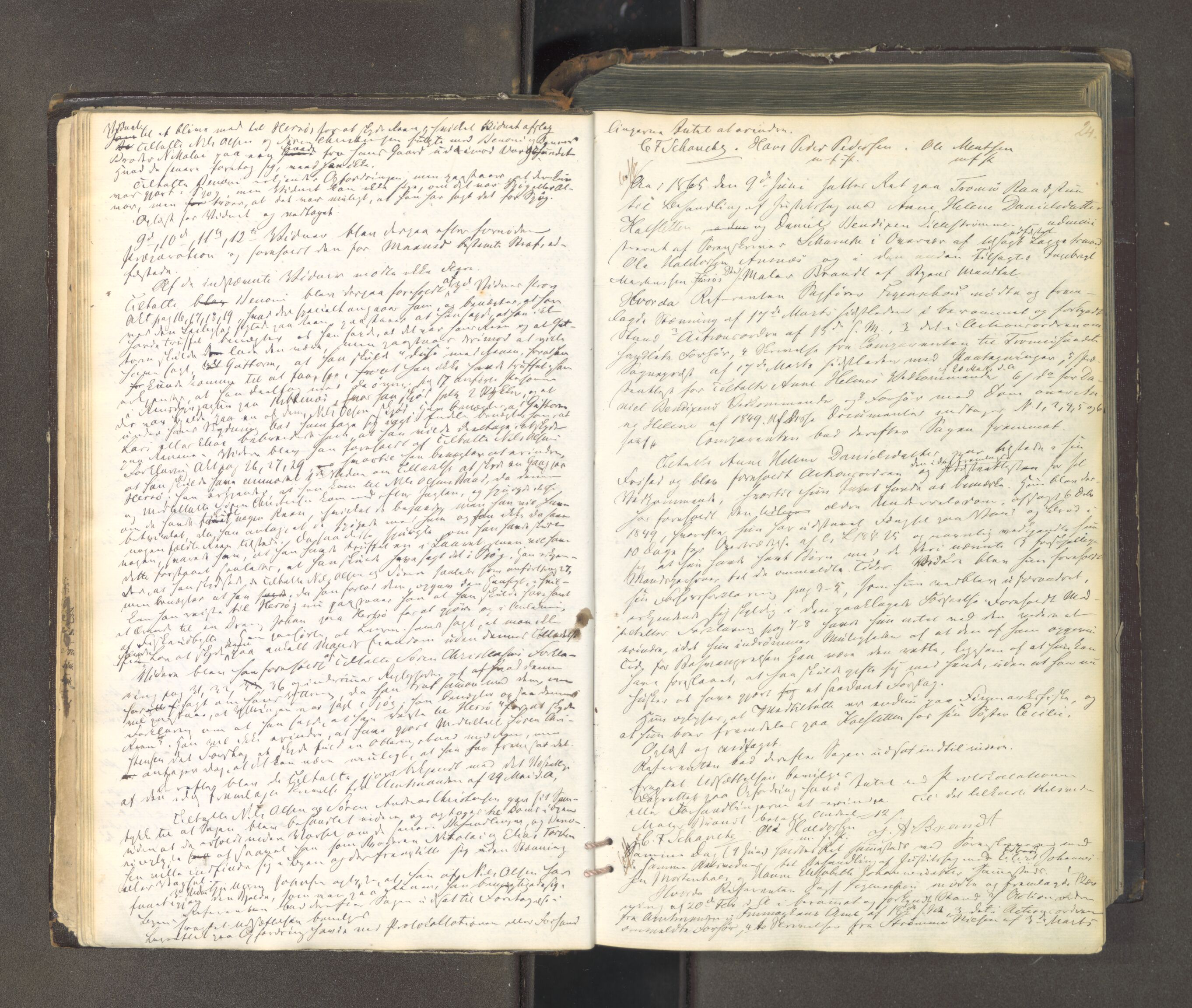Tromsø sorenskriveri 1855-, AV/SATØ-S-0050/F/Fe/L0127: Ekstrarettsprotokoll med register, 1864-1870, p. 23b-24a