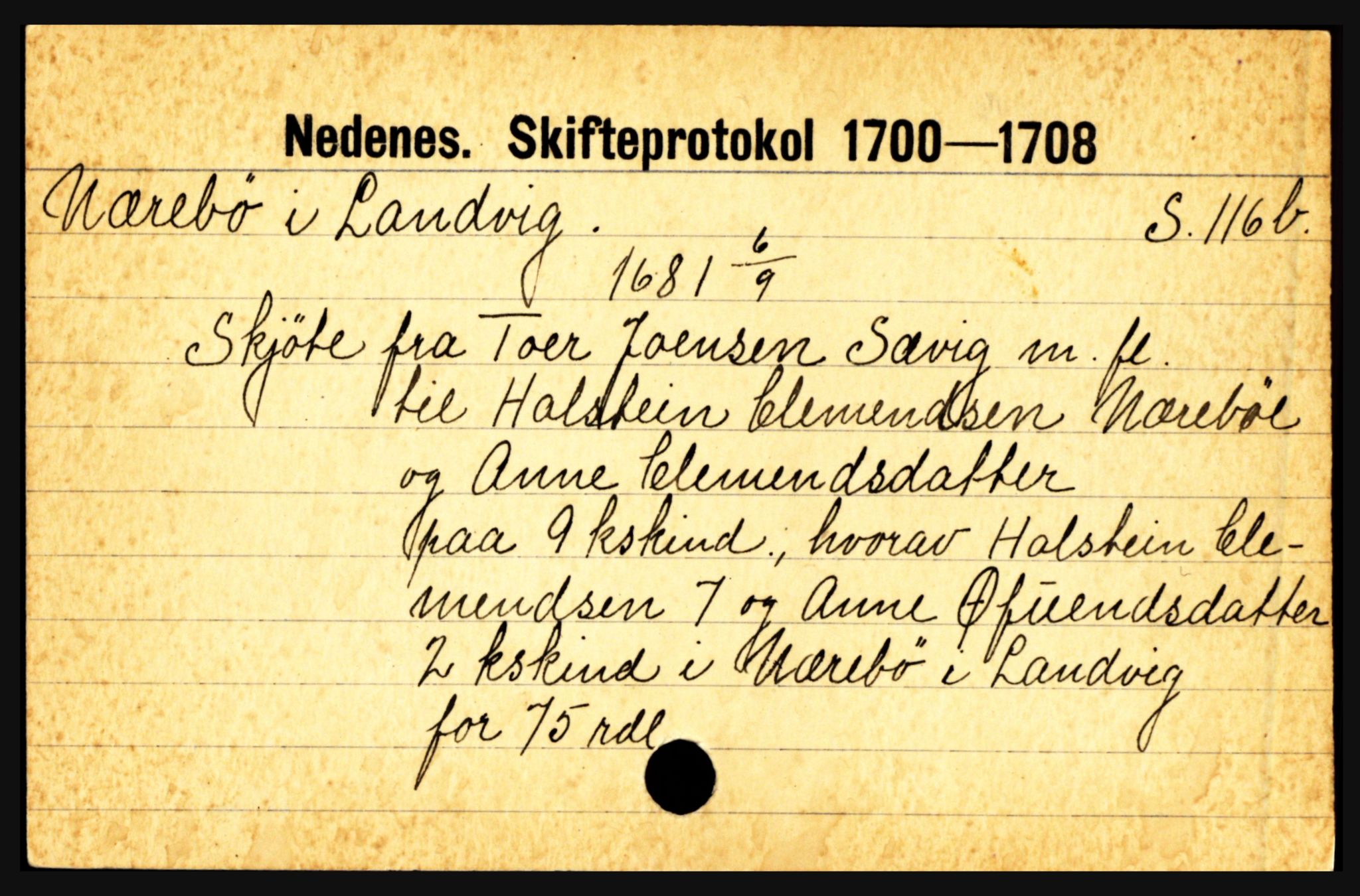 Nedenes sorenskriveri før 1824, AV/SAK-1221-0007/H, p. 22429