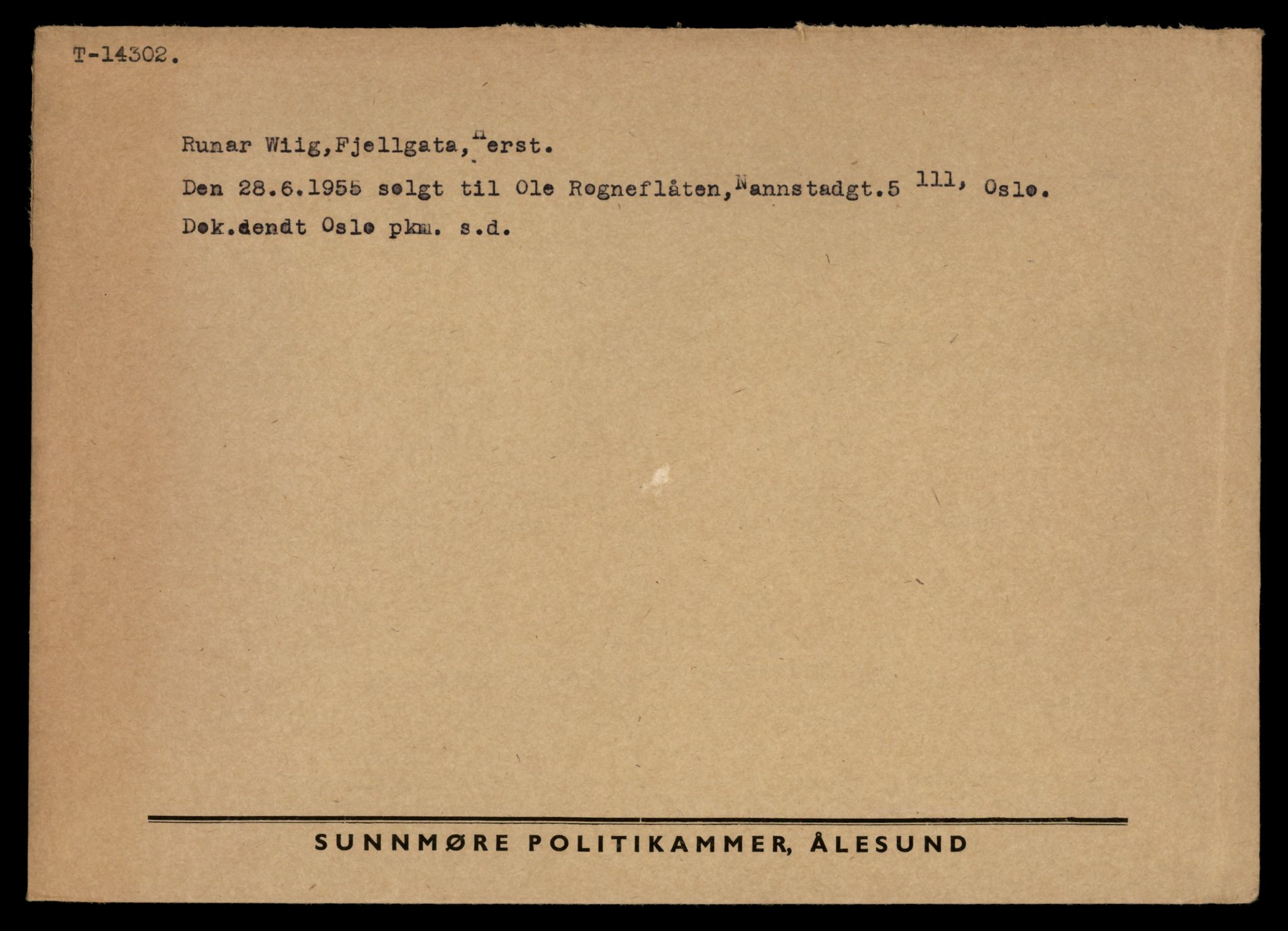 Møre og Romsdal vegkontor - Ålesund trafikkstasjon, AV/SAT-A-4099/F/Fe/L0044: Registreringskort for kjøretøy T 14205 - T 14319, 1927-1998, p. 2821
