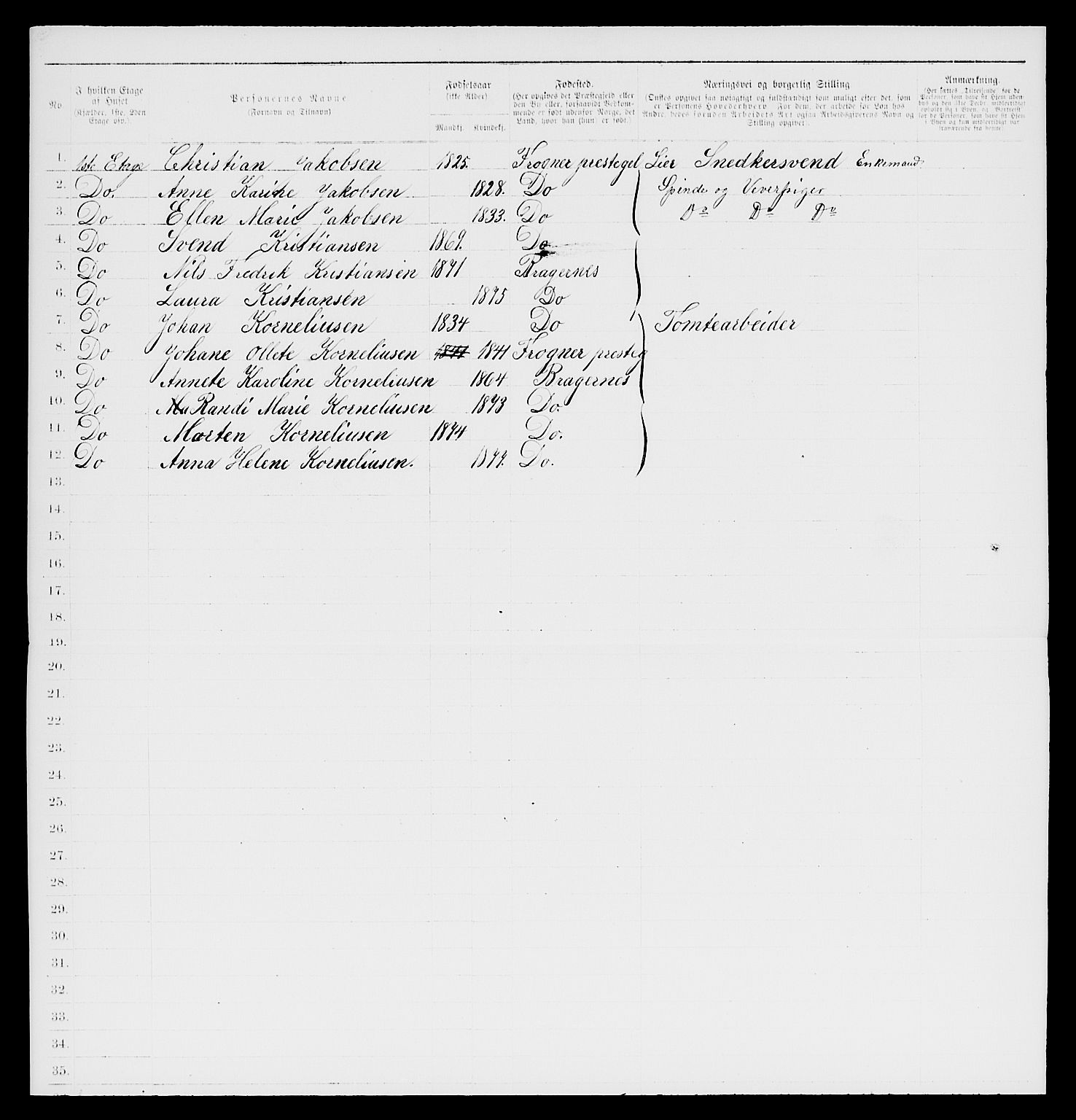 SAKO, 1885 census for 0602 Drammen, 1885, p. 2895