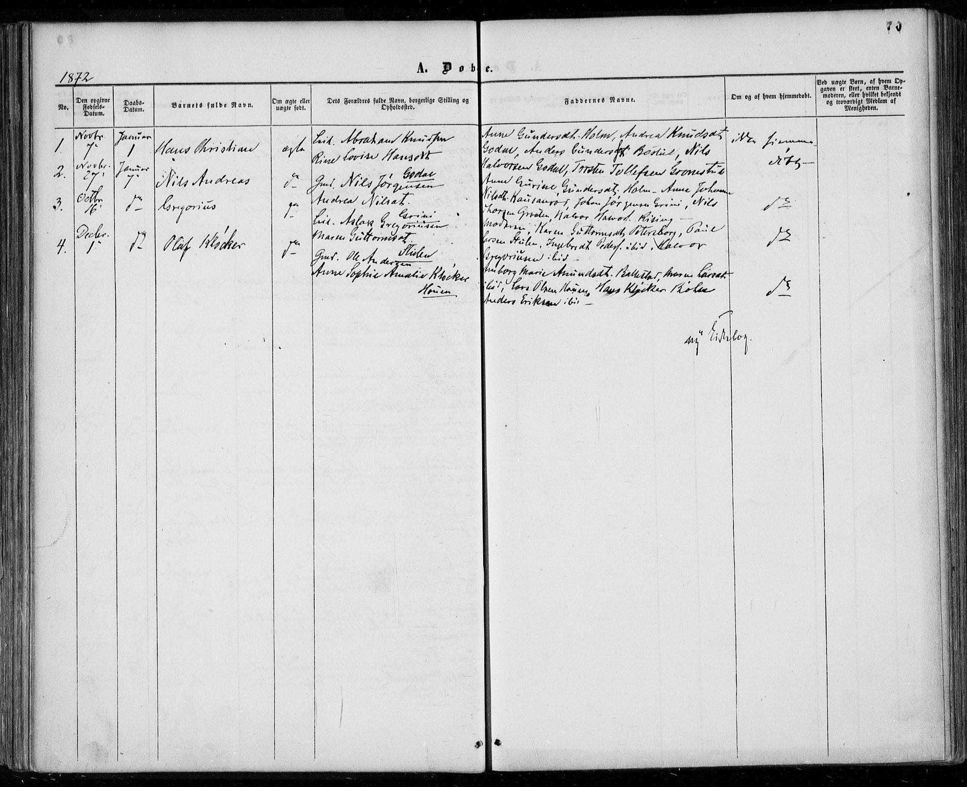 Gjerpen kirkebøker, SAKO/A-265/F/Fa/L0008a: Parish register (official) no. I 8A, 1857-1871, p. 70