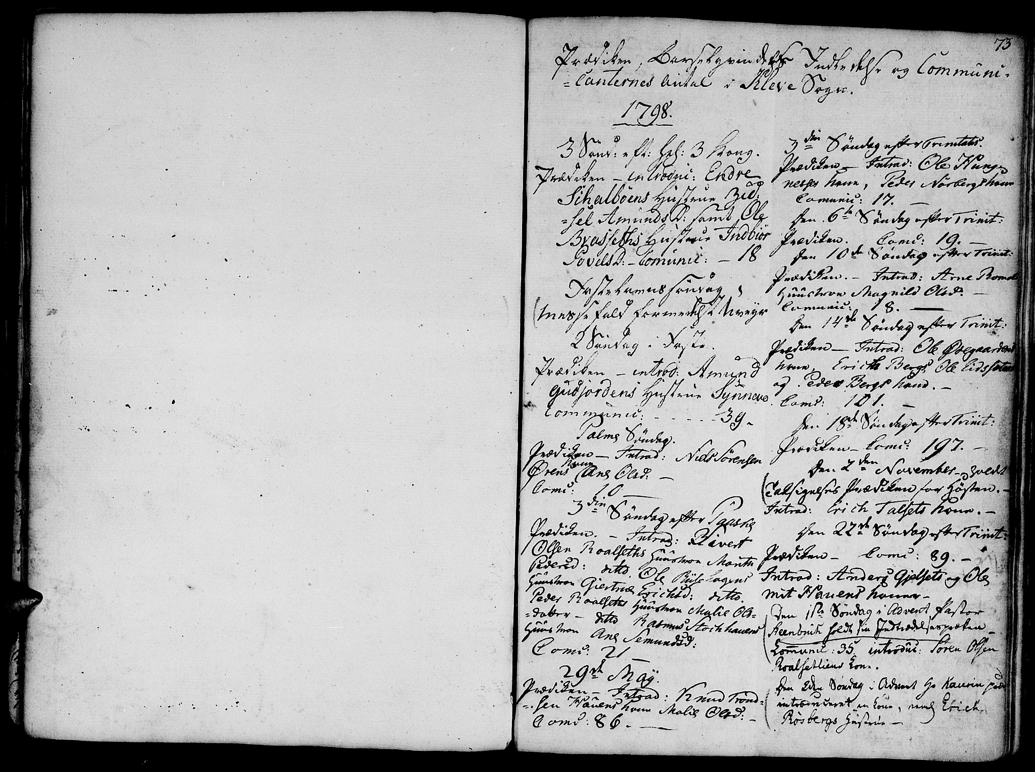 Ministerialprotokoller, klokkerbøker og fødselsregistre - Møre og Romsdal, SAT/A-1454/555/L0650: Parish register (official) no. 555A02 /2, 1798-1821, p. 73