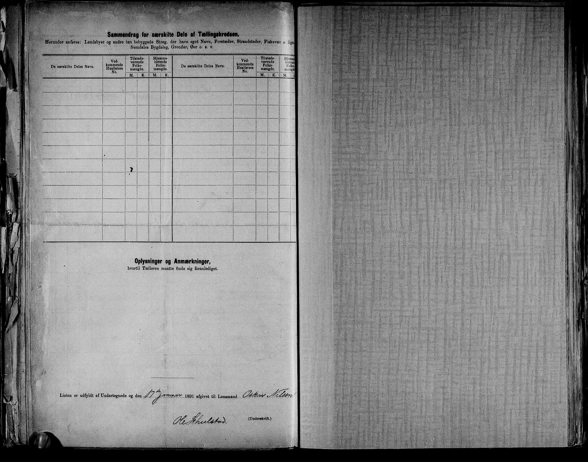 RA, 1891 census for 0427 Elverum, 1891, p. 42