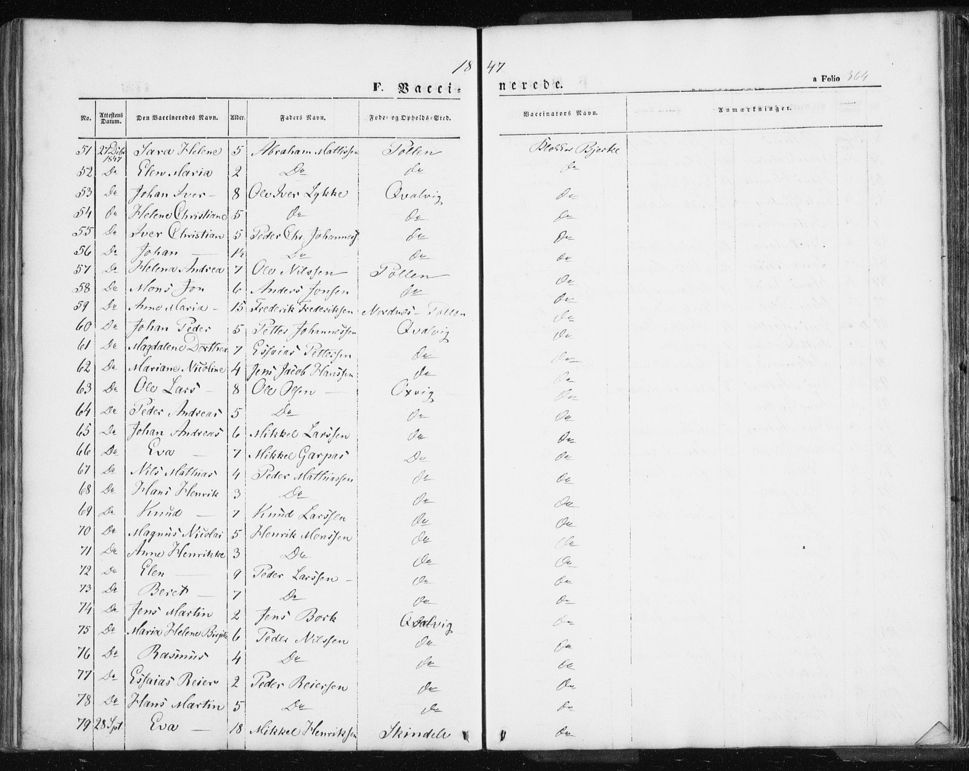 Lyngen sokneprestembete, AV/SATØ-S-1289/H/He/Hea/L0004kirke: Parish register (official) no. 4, 1839-1858, p. 364