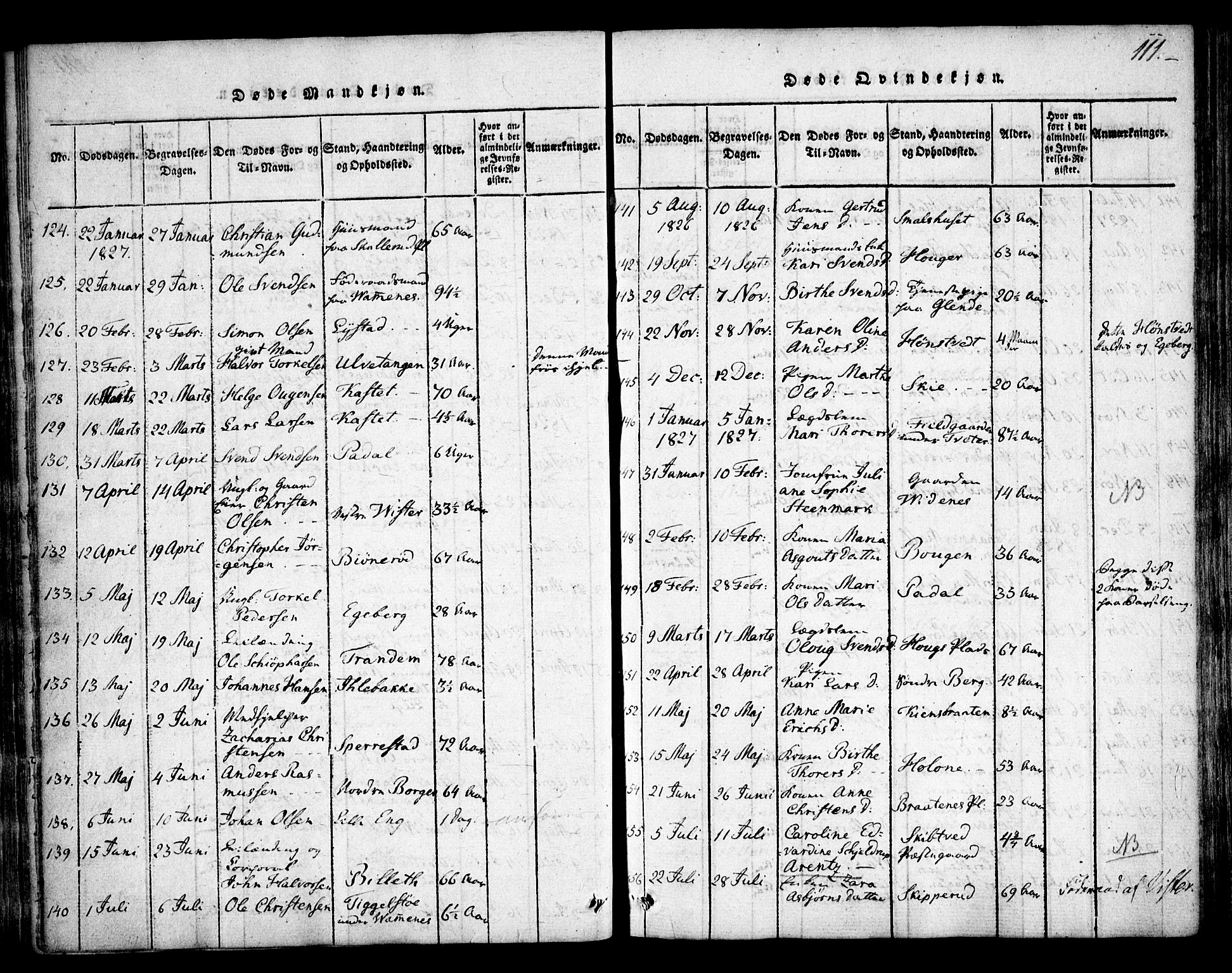 Skiptvet prestekontor Kirkebøker, AV/SAO-A-20009/F/Fa/L0005: Parish register (official) no. 5, 1814-1838, p. 111