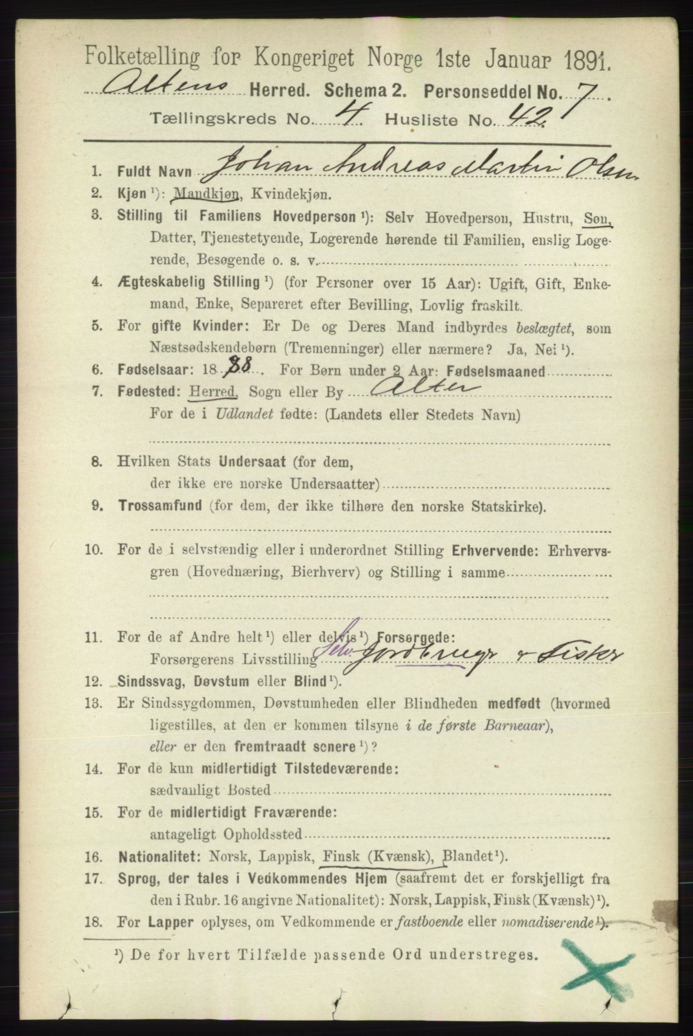 RA, 1891 census for 2012 Alta, 1891, p. 1571