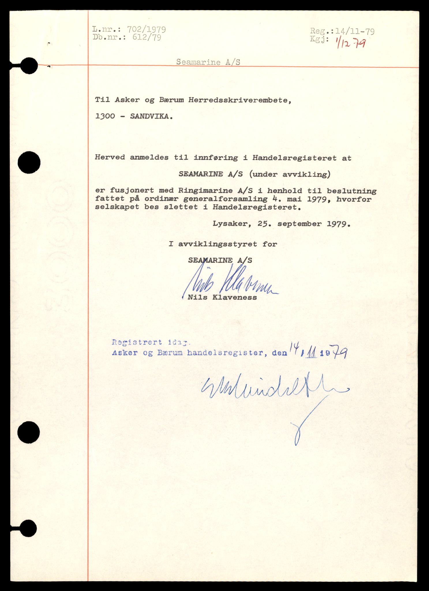 Asker og Bærum tingrett, AV/SAT-A-10379/K/Kb/Kba/L0034: Aksjeselskap i Bærum, Se - Sol, 1890-1989, p. 1
