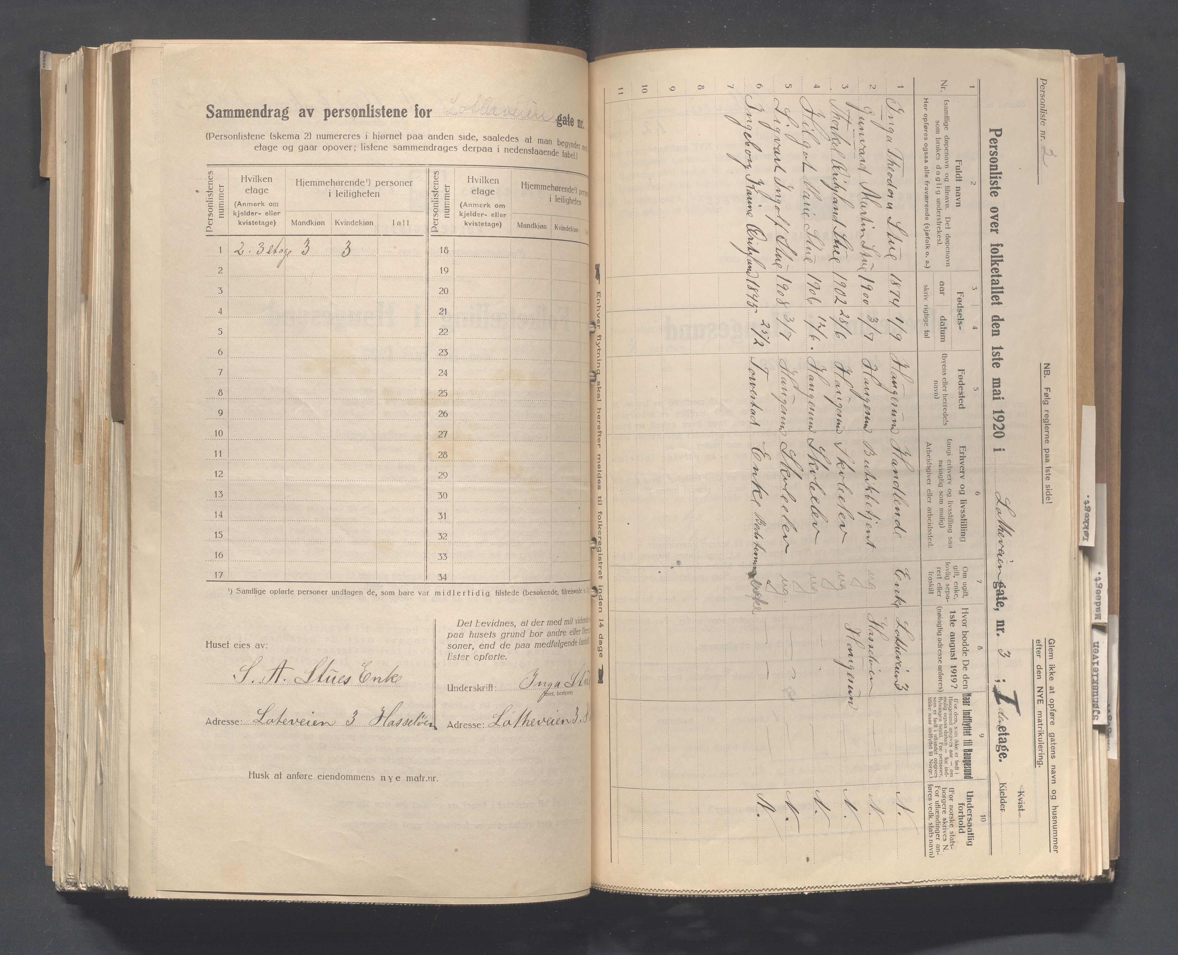 IKAR, Local census 1.5.1920 for Haugesund, 1920, p. 6192