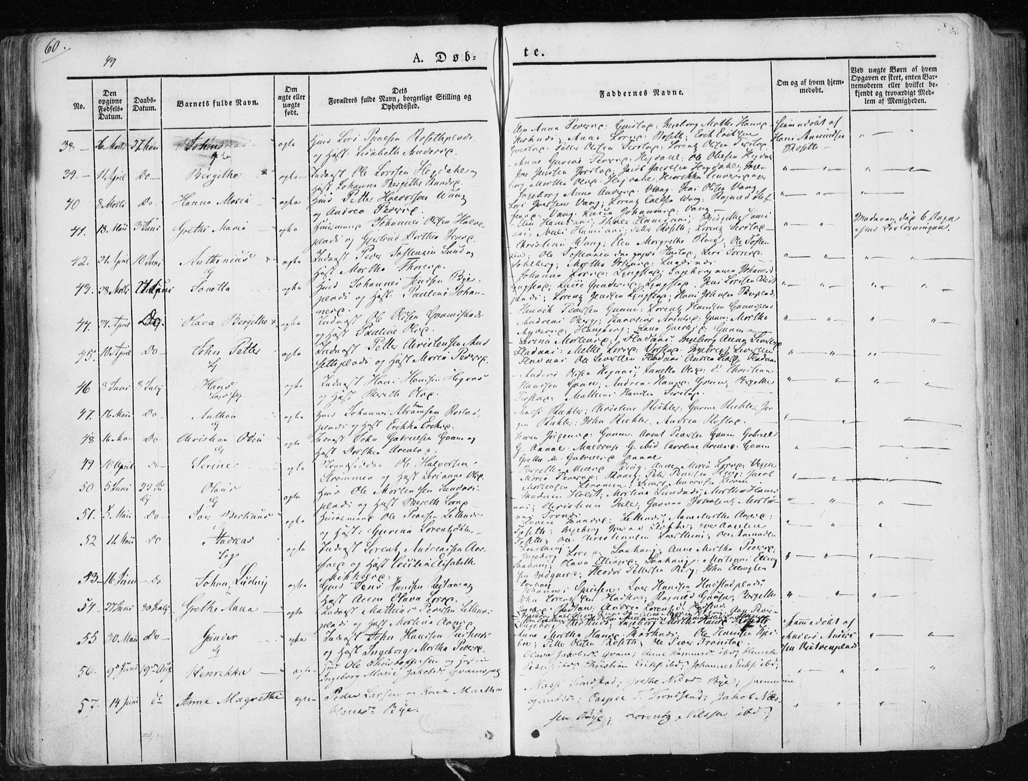 Ministerialprotokoller, klokkerbøker og fødselsregistre - Nord-Trøndelag, SAT/A-1458/730/L0280: Parish register (official) no. 730A07 /1, 1840-1854, p. 60
