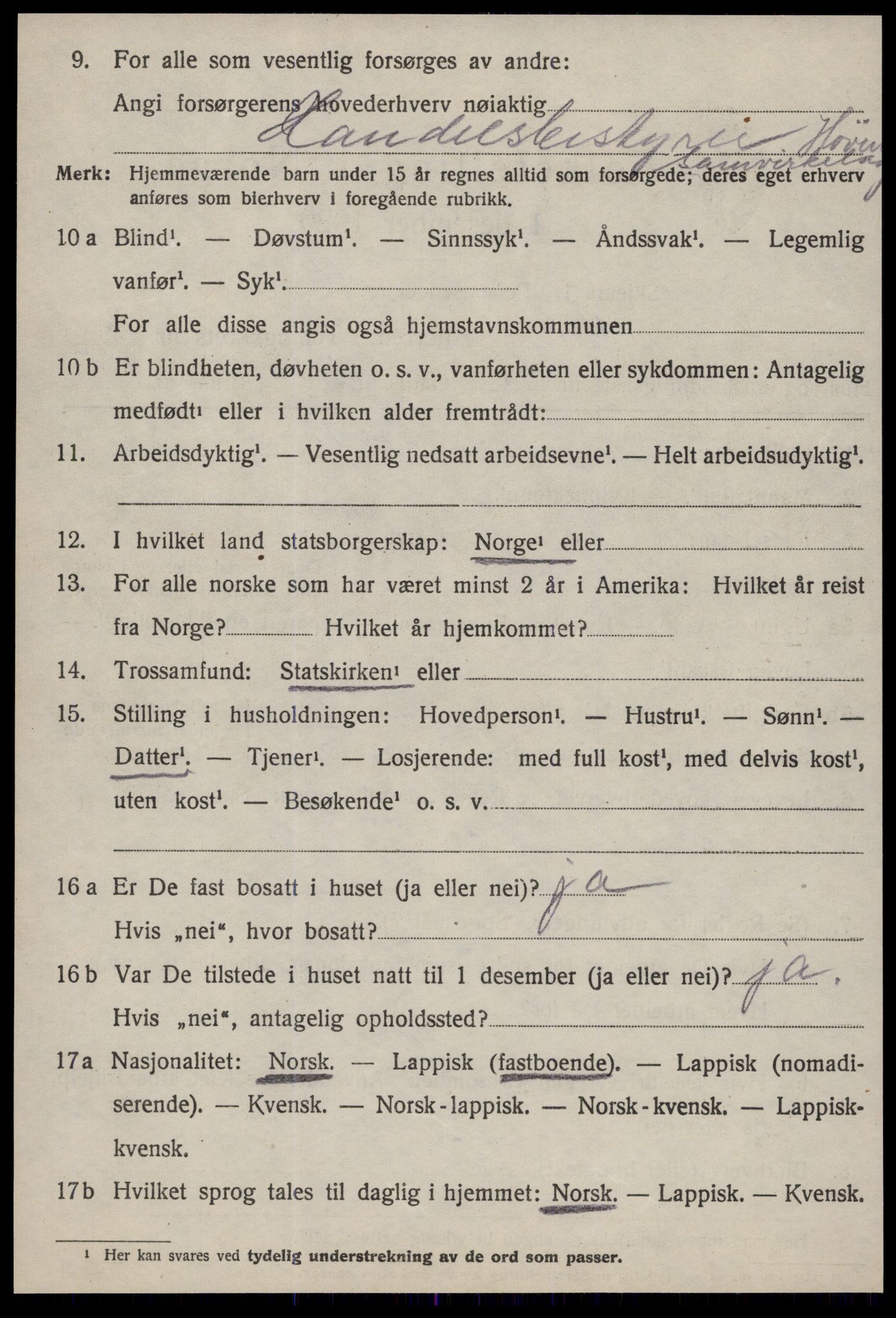 SAT, 1920 census for Horg, 1920, p. 3589