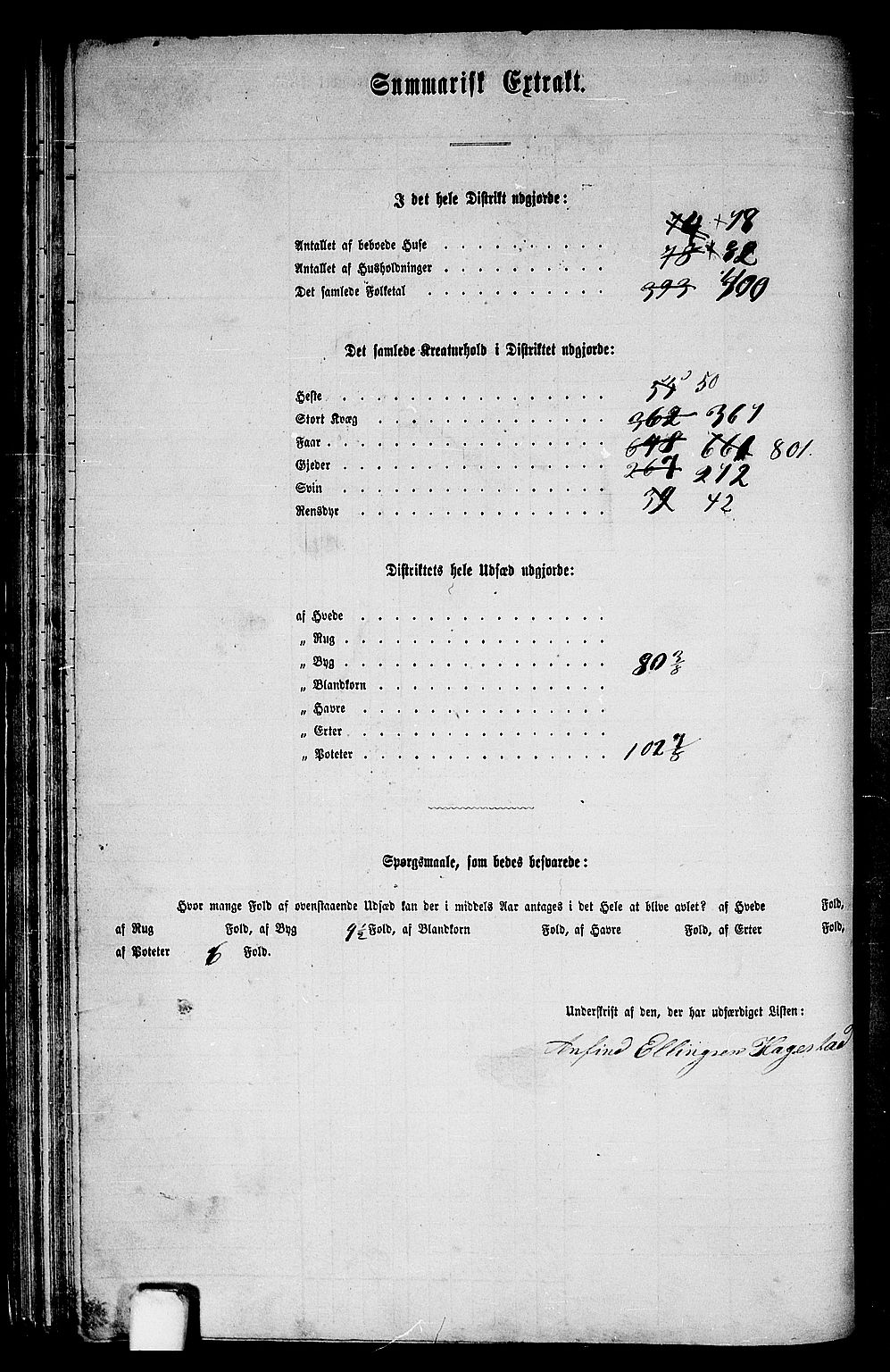 RA, 1865 census for Ulvik, 1865, p. 48