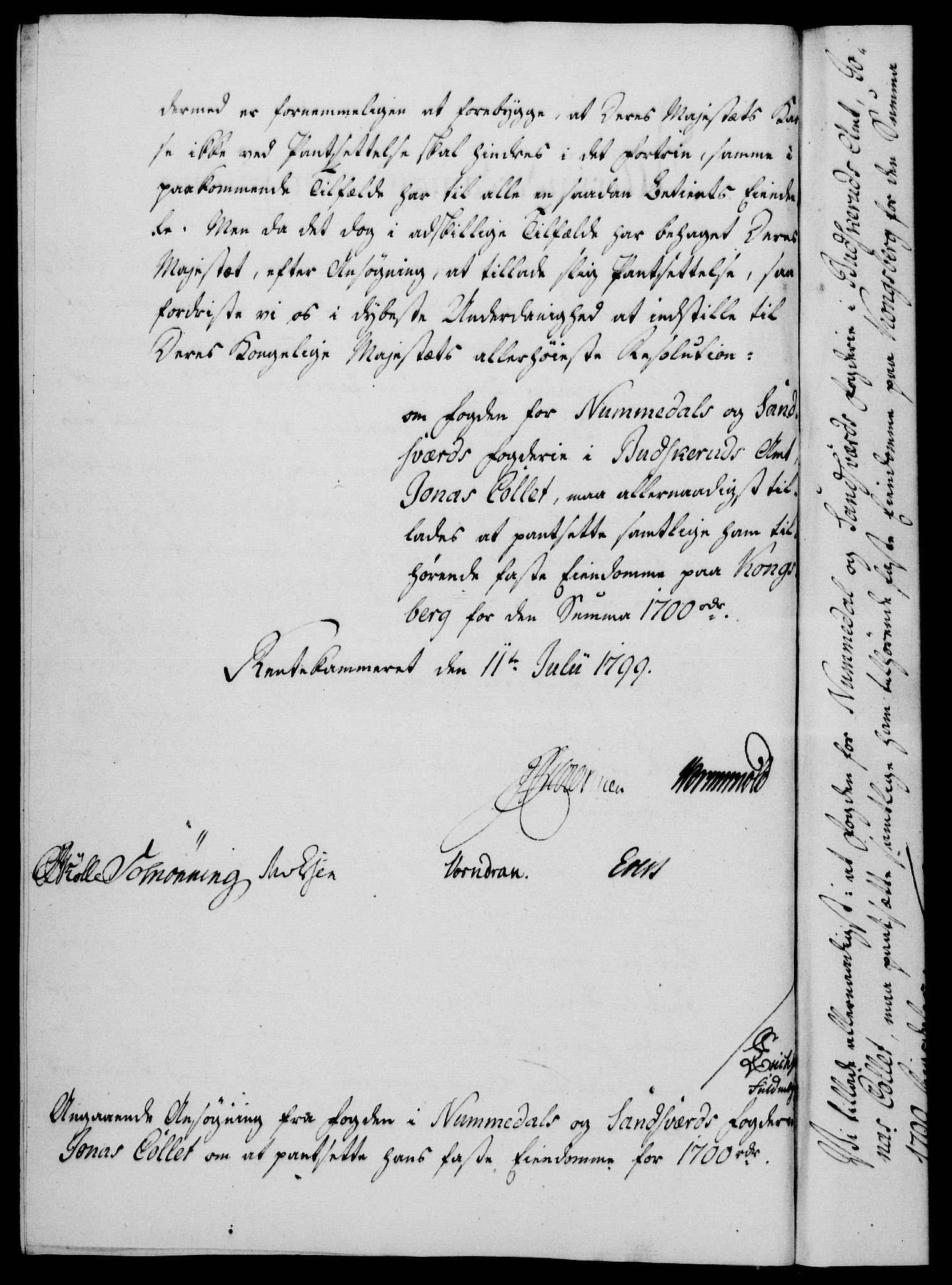 Rentekammeret, Kammerkanselliet, RA/EA-3111/G/Gf/Gfa/L0081: Norsk relasjons- og resolusjonsprotokoll (merket RK 52.81), 1799, p. 449