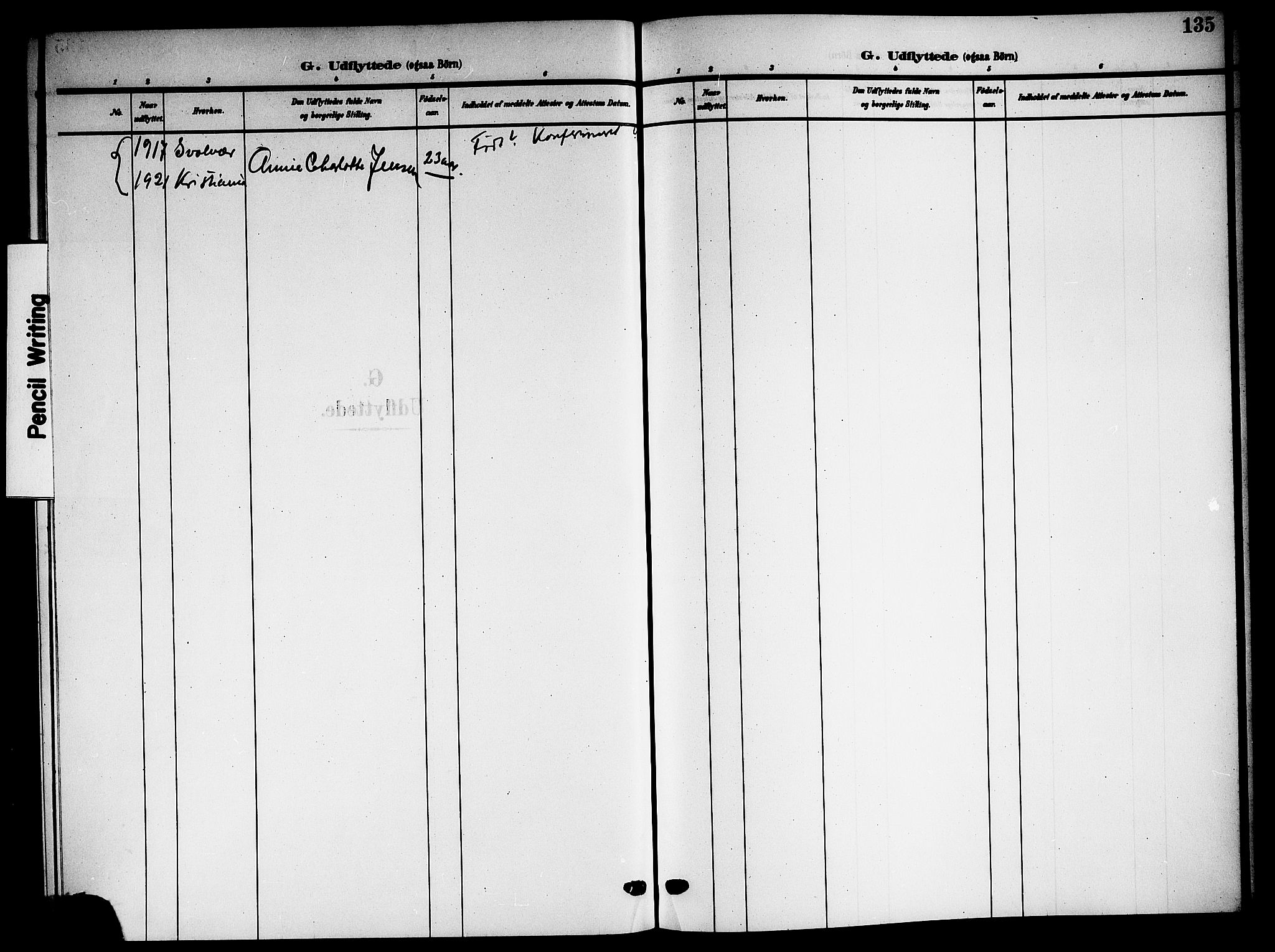 Ministerialprotokoller, klokkerbøker og fødselsregistre - Nordland, AV/SAT-A-1459/894/L1361: Parish register (copy) no. 894C04, 1905-1922, p. 135