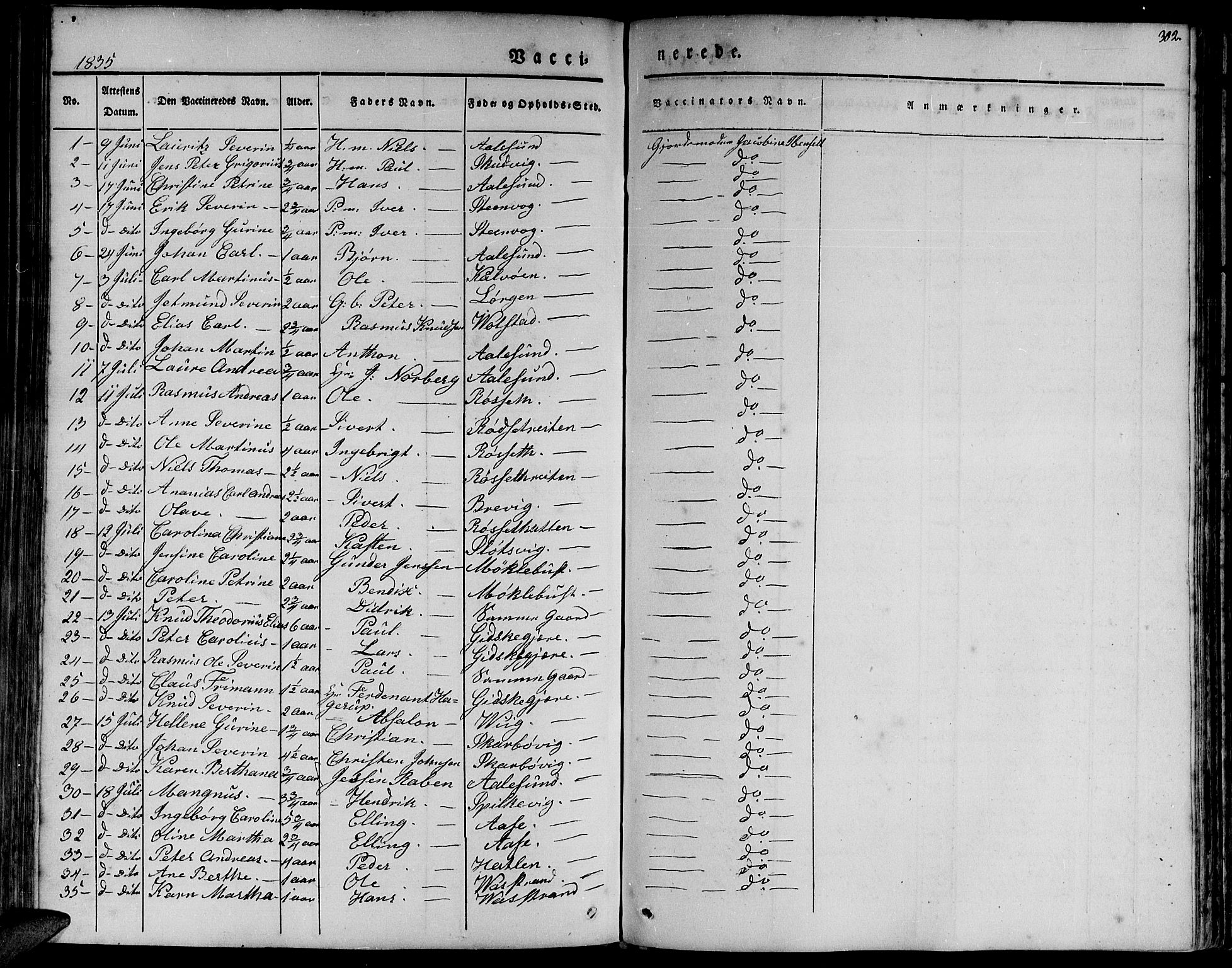 Ministerialprotokoller, klokkerbøker og fødselsregistre - Møre og Romsdal, AV/SAT-A-1454/528/L0395: Parish register (official) no. 528A06, 1828-1839, p. 302