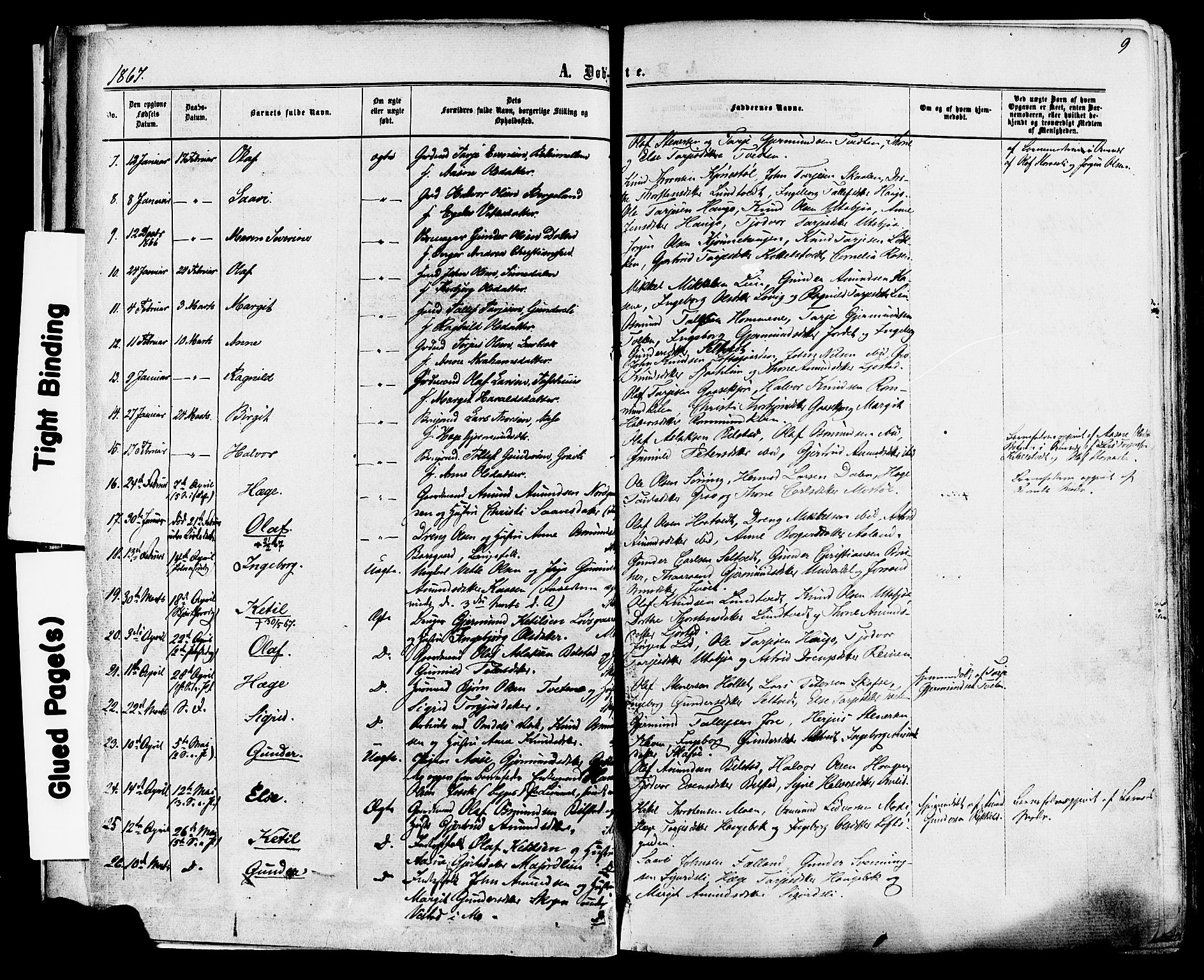 Mo kirkebøker, AV/SAKO-A-286/F/Fa/L0006: Parish register (official) no. I 6, 1865-1885, p. 9