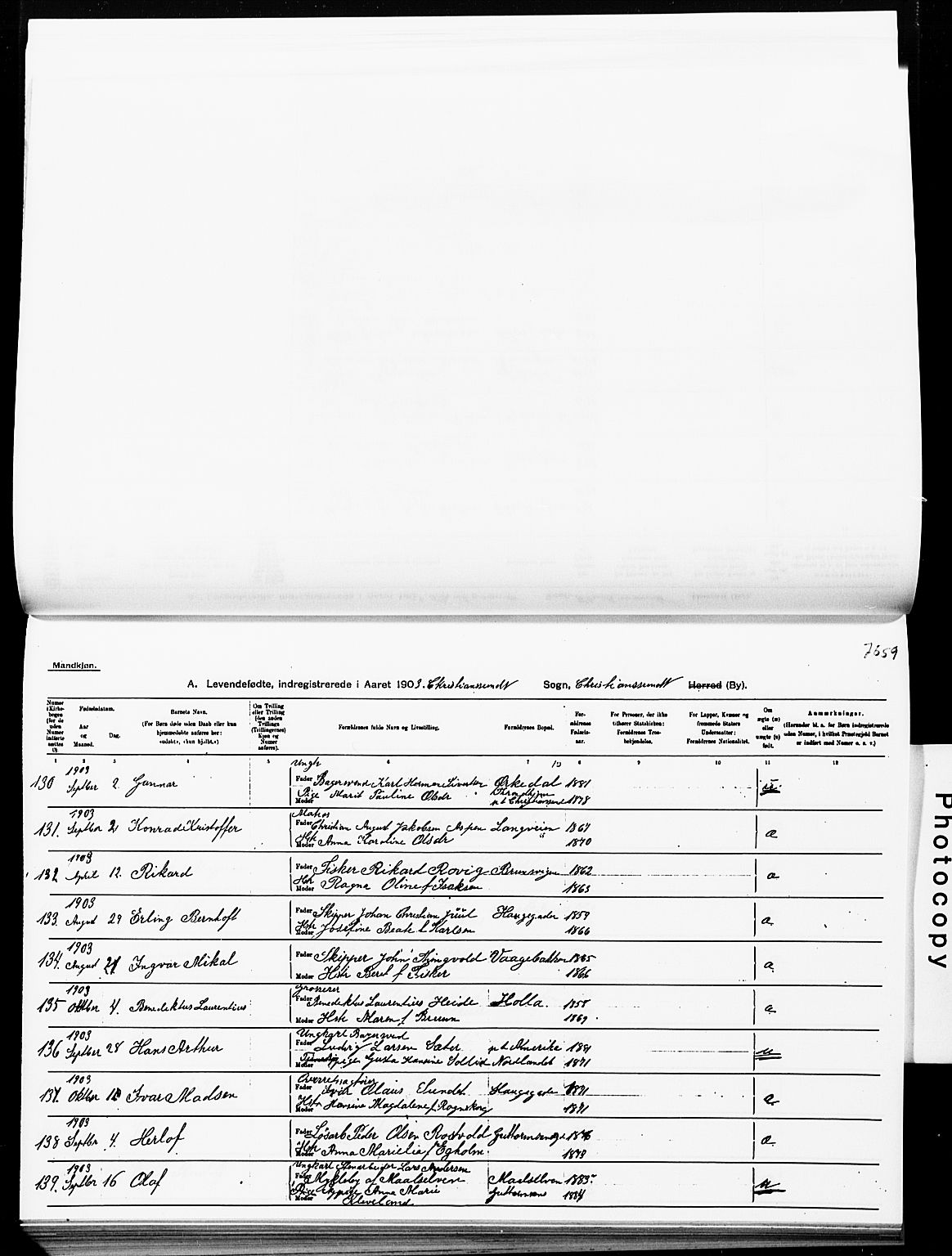 Ministerialprotokoller, klokkerbøker og fødselsregistre - Møre og Romsdal, AV/SAT-A-1454/572/L0858: Parish register (official) no. 572D02, 1903-1912