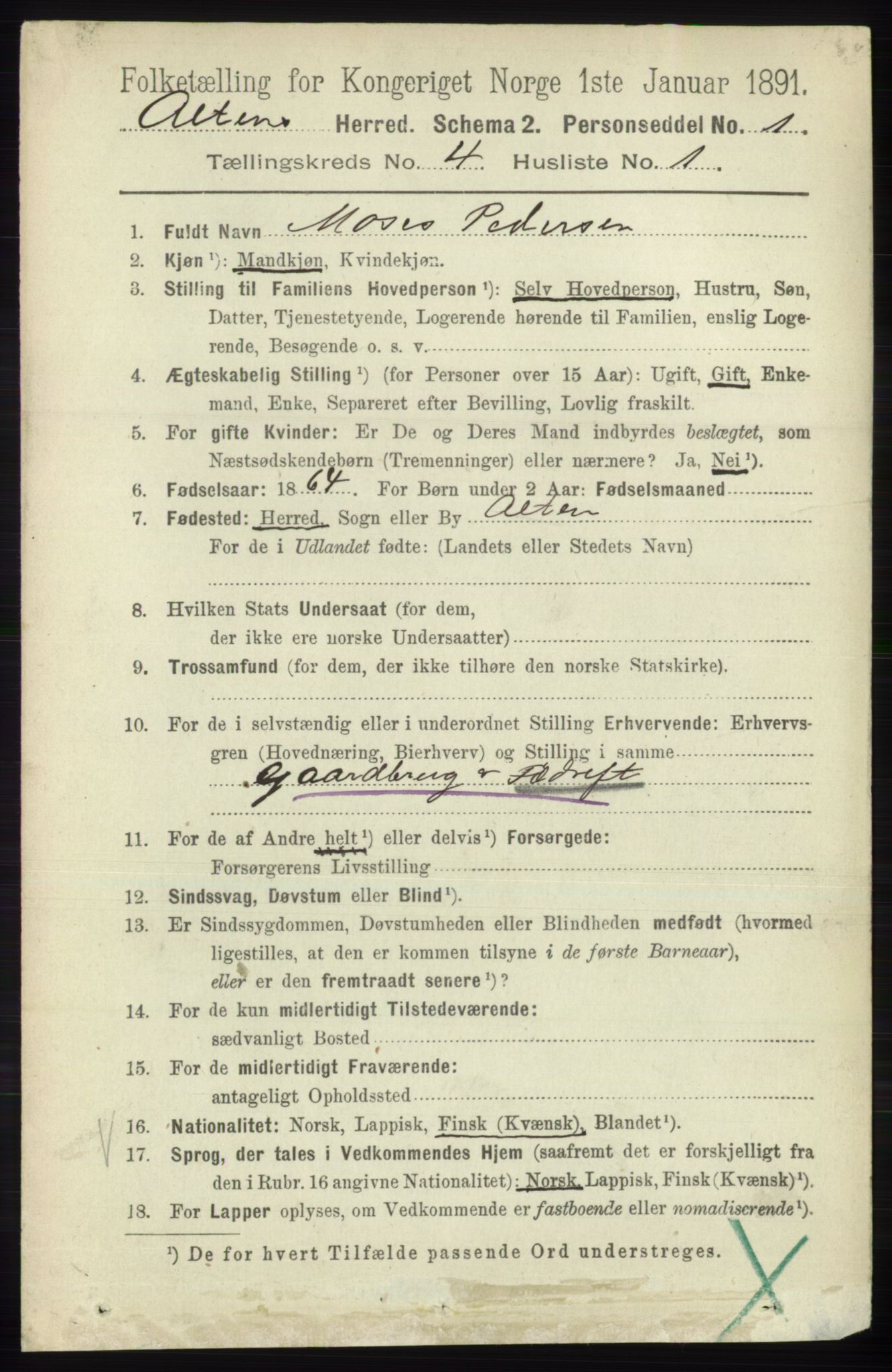 RA, 1891 census for 2012 Alta, 1891, p. 1361