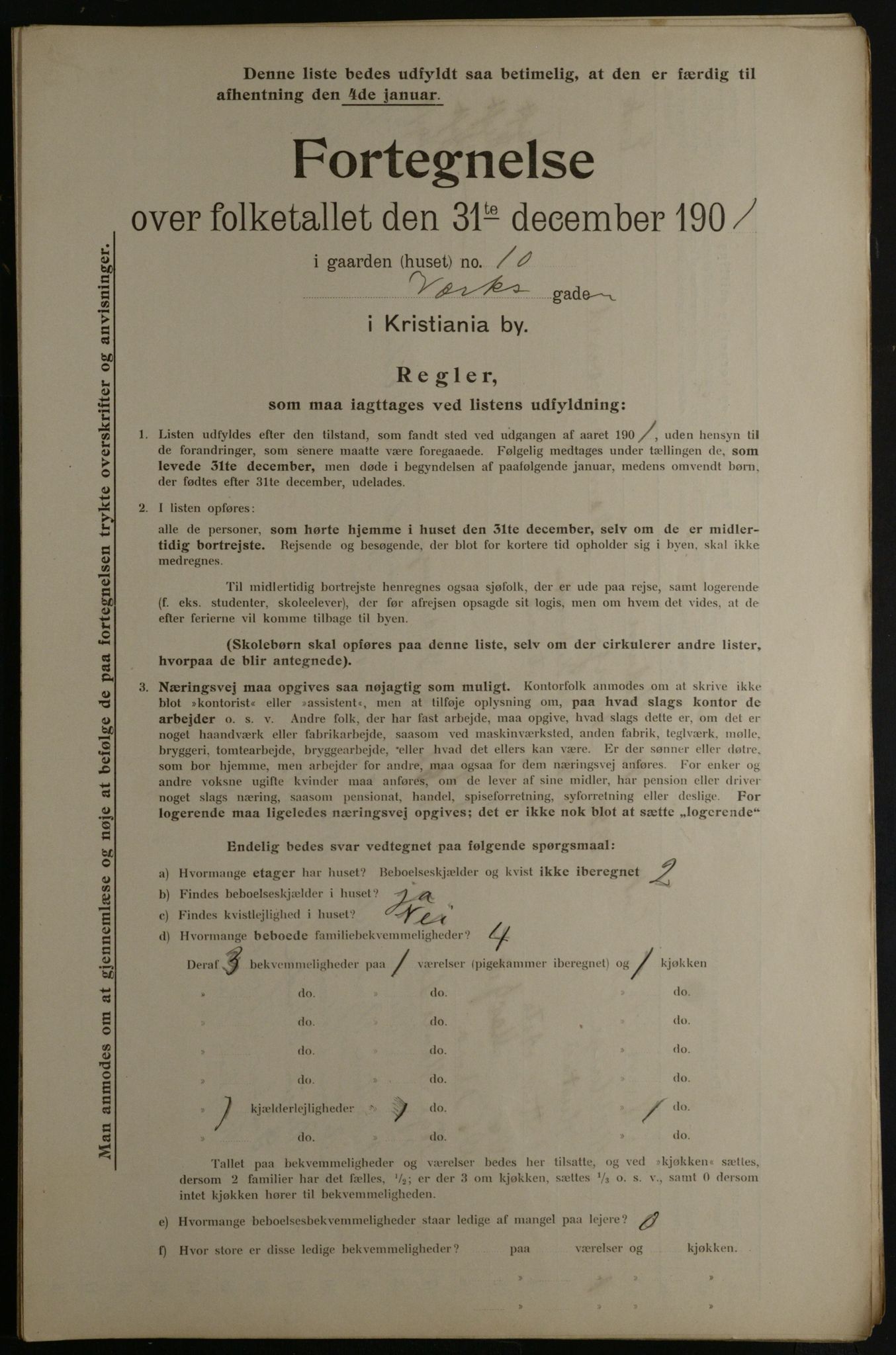 OBA, Municipal Census 1901 for Kristiania, 1901, p. 18709