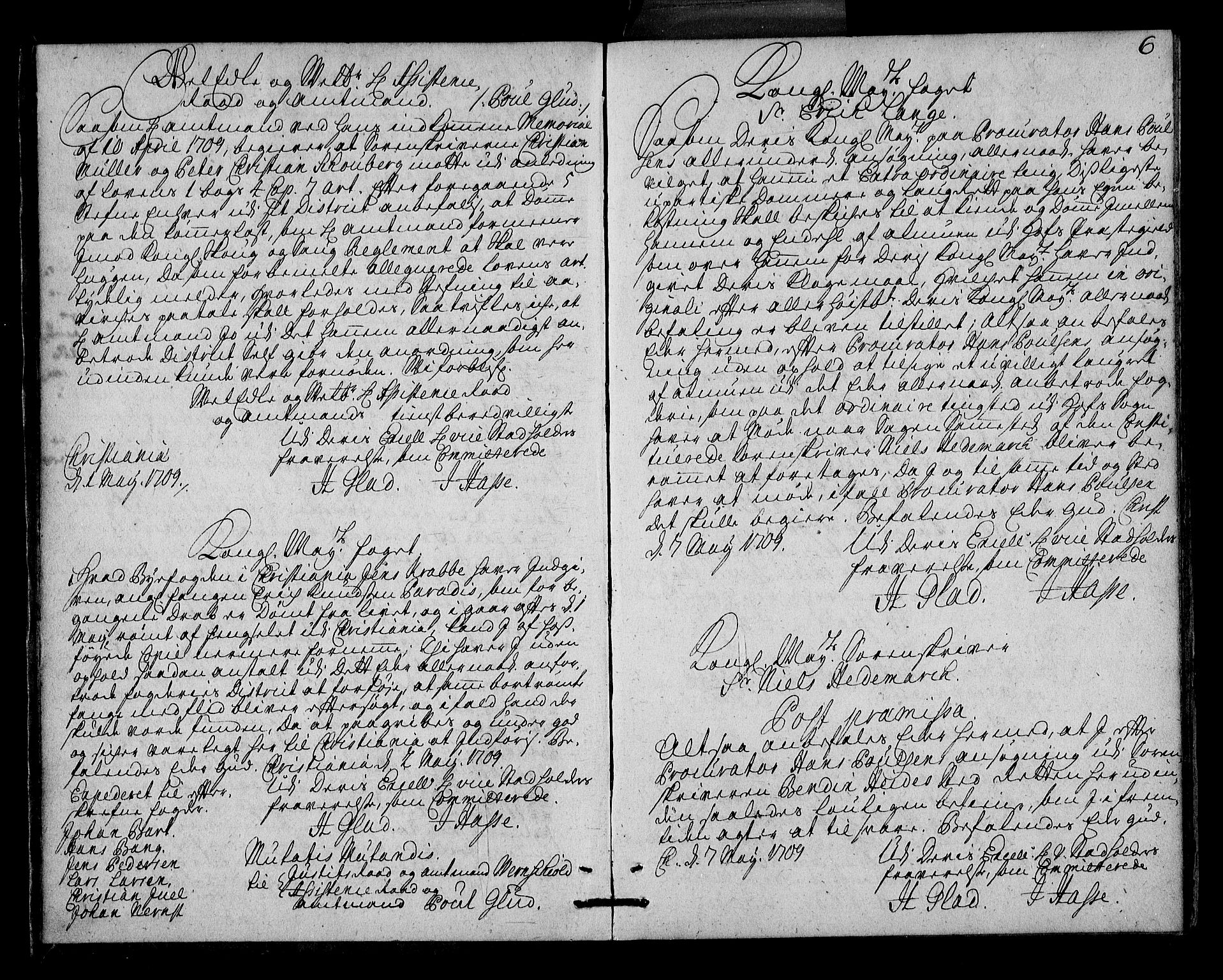 Stattholderembetet 1572-1771, AV/RA-EA-2870/Bb/L0006: Ordreprotokoll, 1709-1710, p. 5b-6a