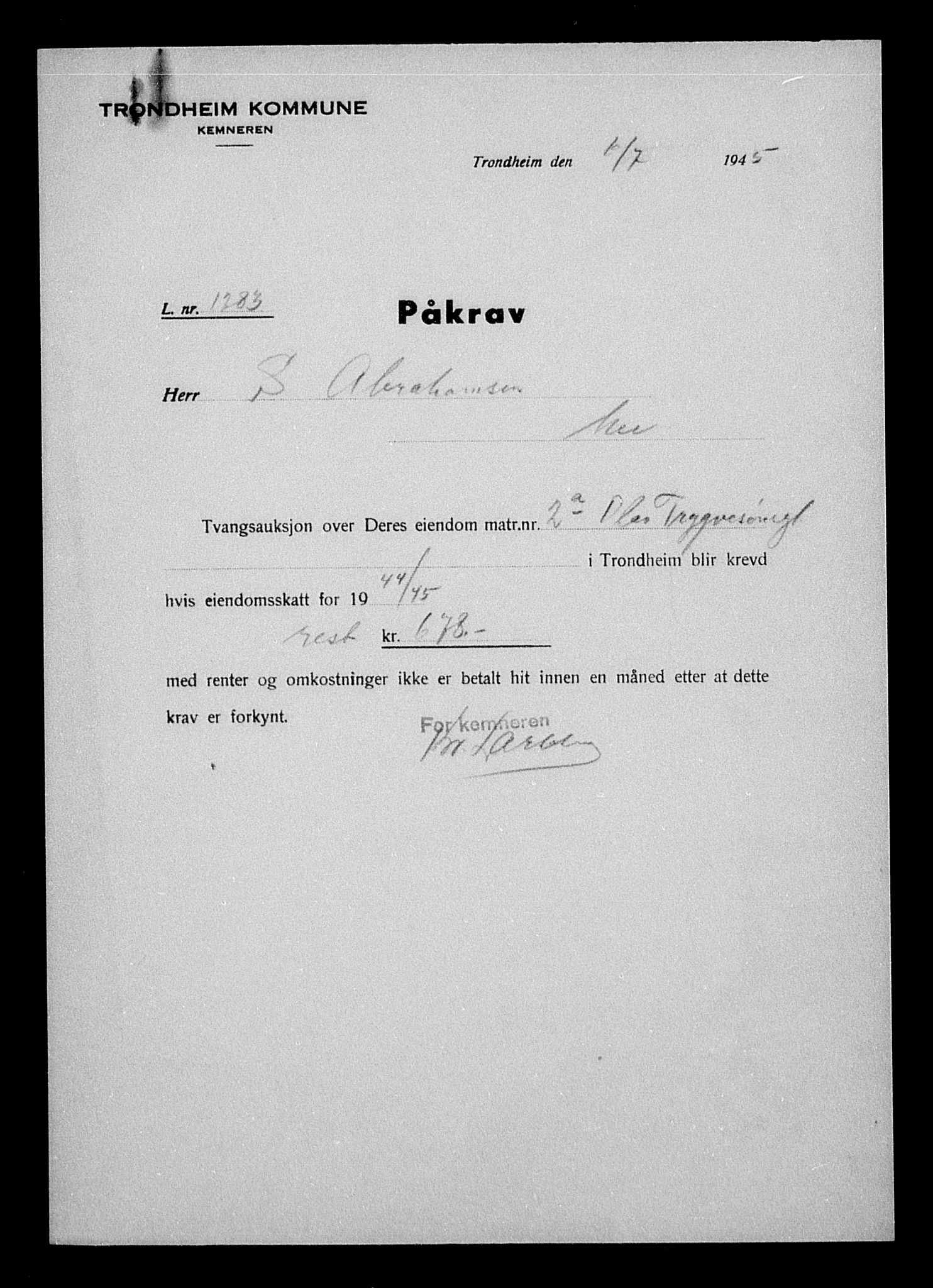 Justisdepartementet, Tilbakeføringskontoret for inndratte formuer, AV/RA-S-1564/H/Hc/Hca/L0908: --, 1945-1947, p. 648