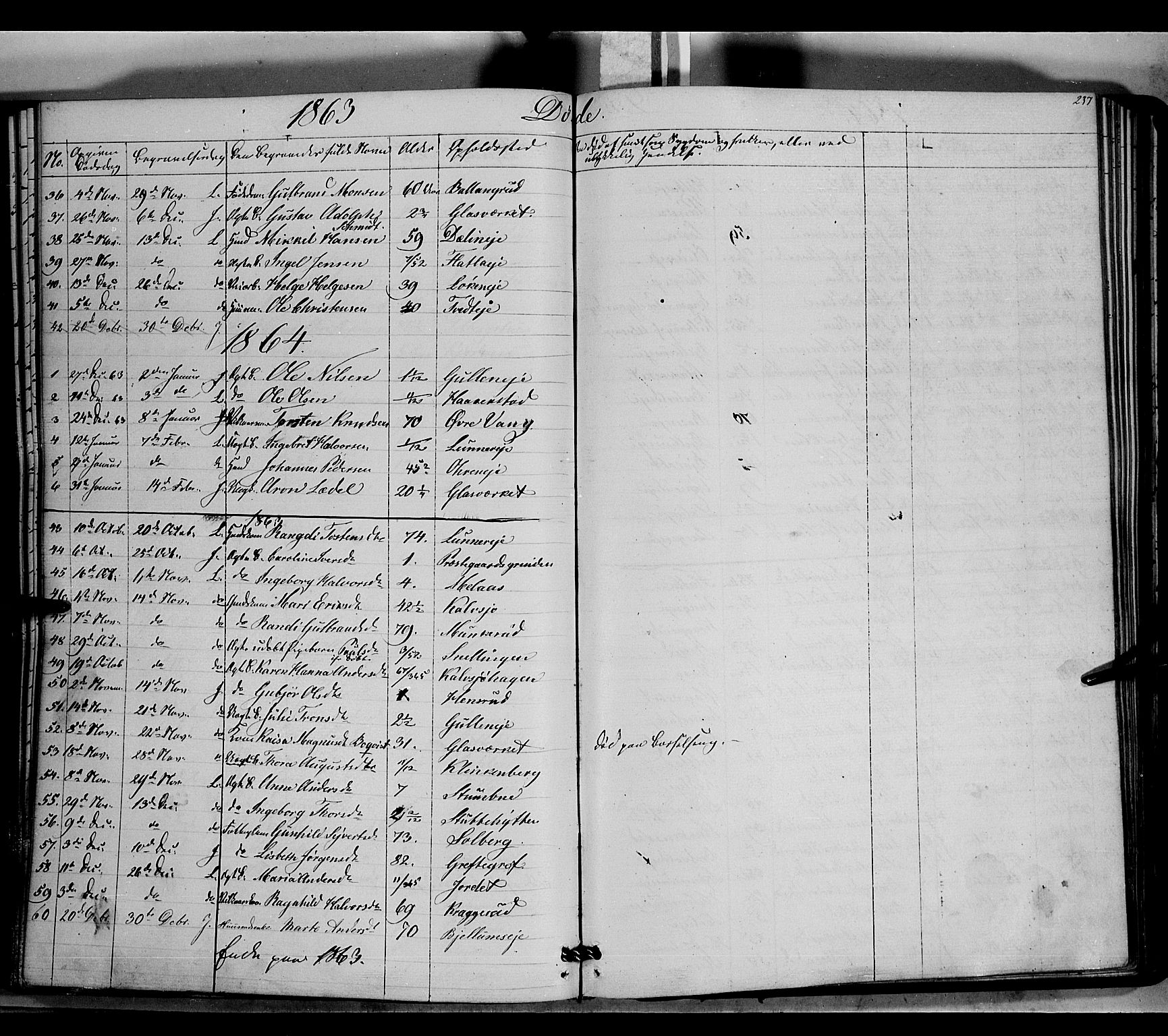Jevnaker prestekontor, SAH/PREST-116/H/Ha/Haa/L0007: Parish register (official) no. 7, 1858-1876, p. 237