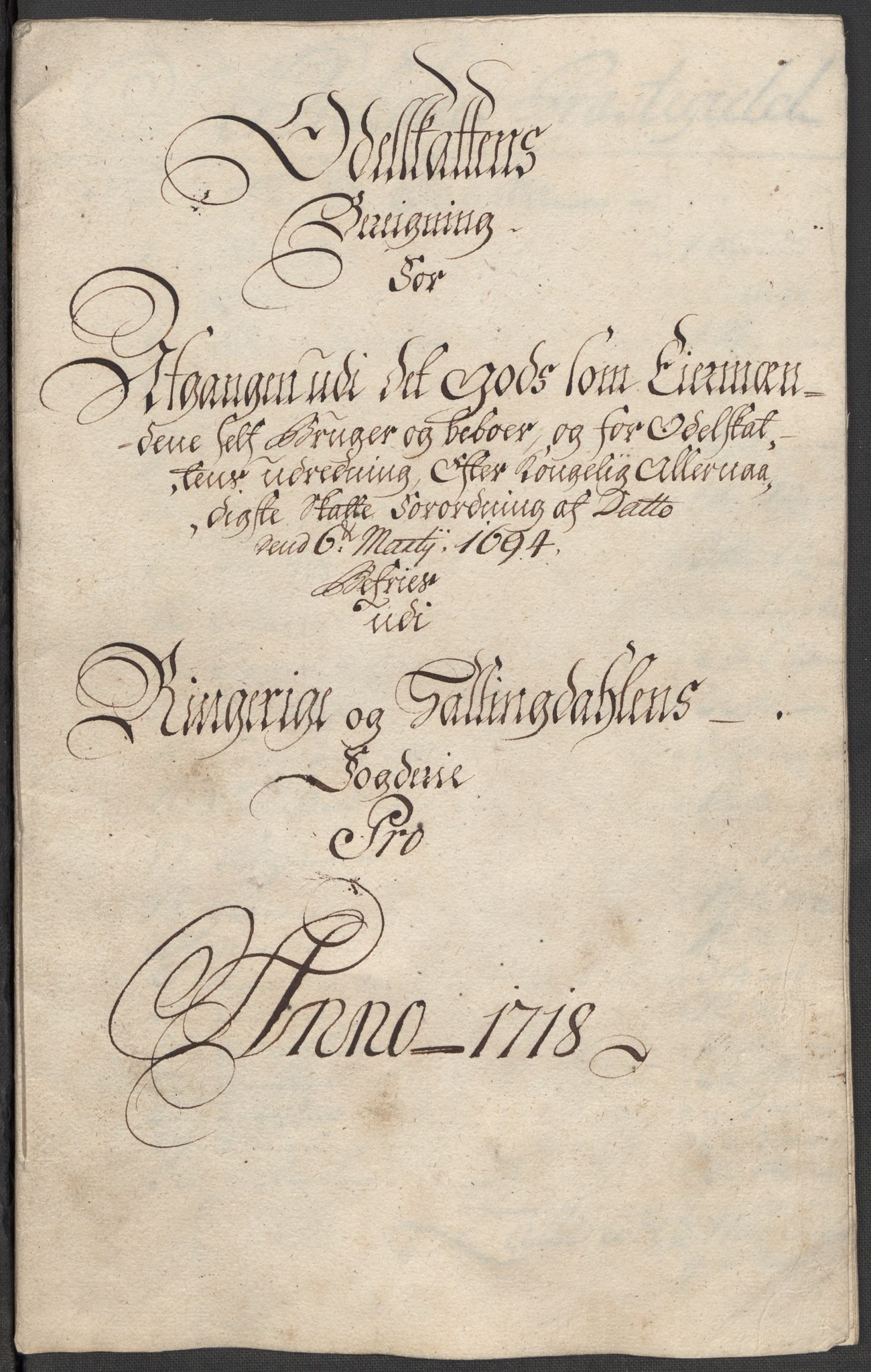 Rentekammeret inntil 1814, Reviderte regnskaper, Fogderegnskap, AV/RA-EA-4092/R23/L1476: Fogderegnskap Ringerike og Hallingdal, 1718, p. 240