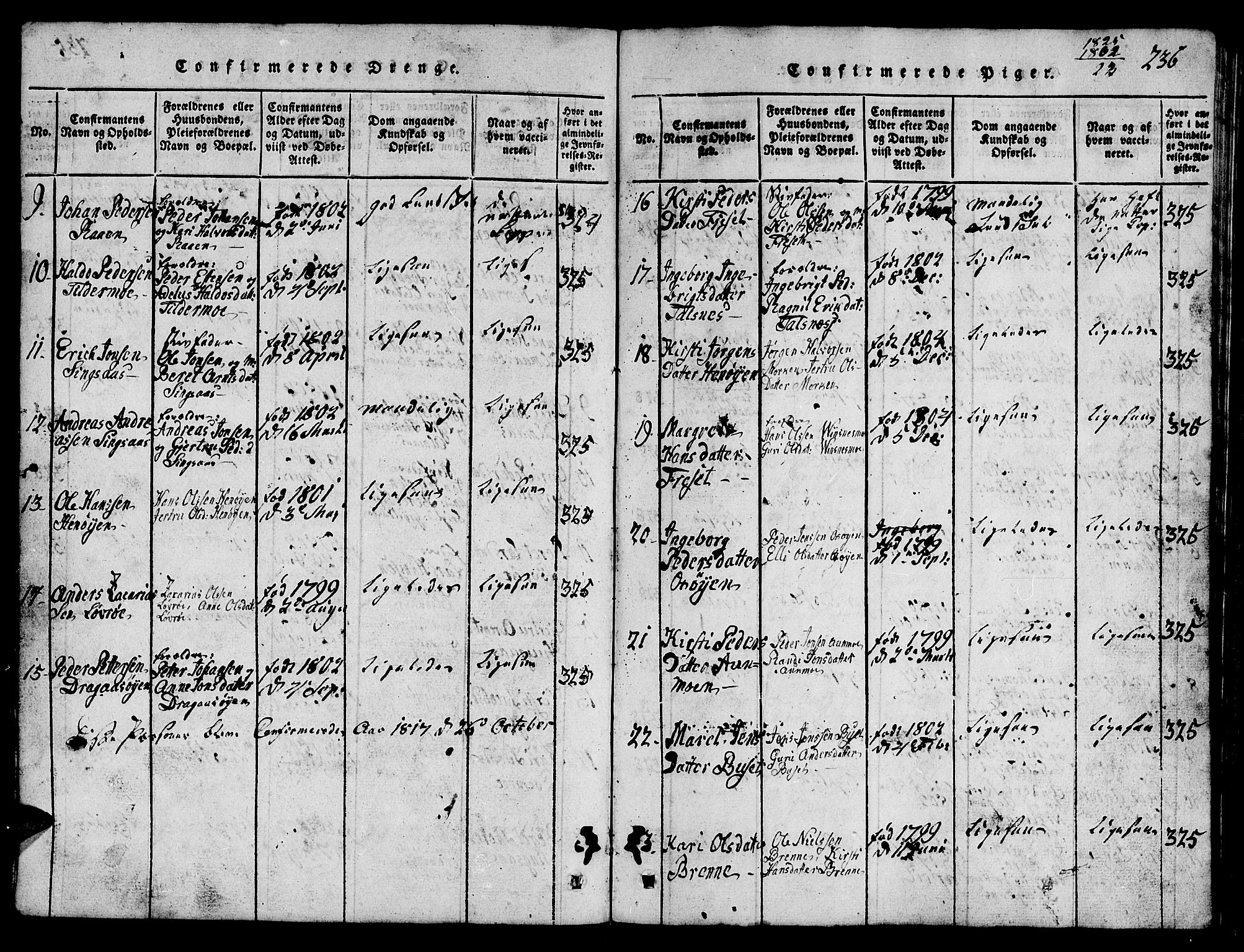 Ministerialprotokoller, klokkerbøker og fødselsregistre - Sør-Trøndelag, AV/SAT-A-1456/688/L1026: Parish register (copy) no. 688C01, 1817-1860, p. 236