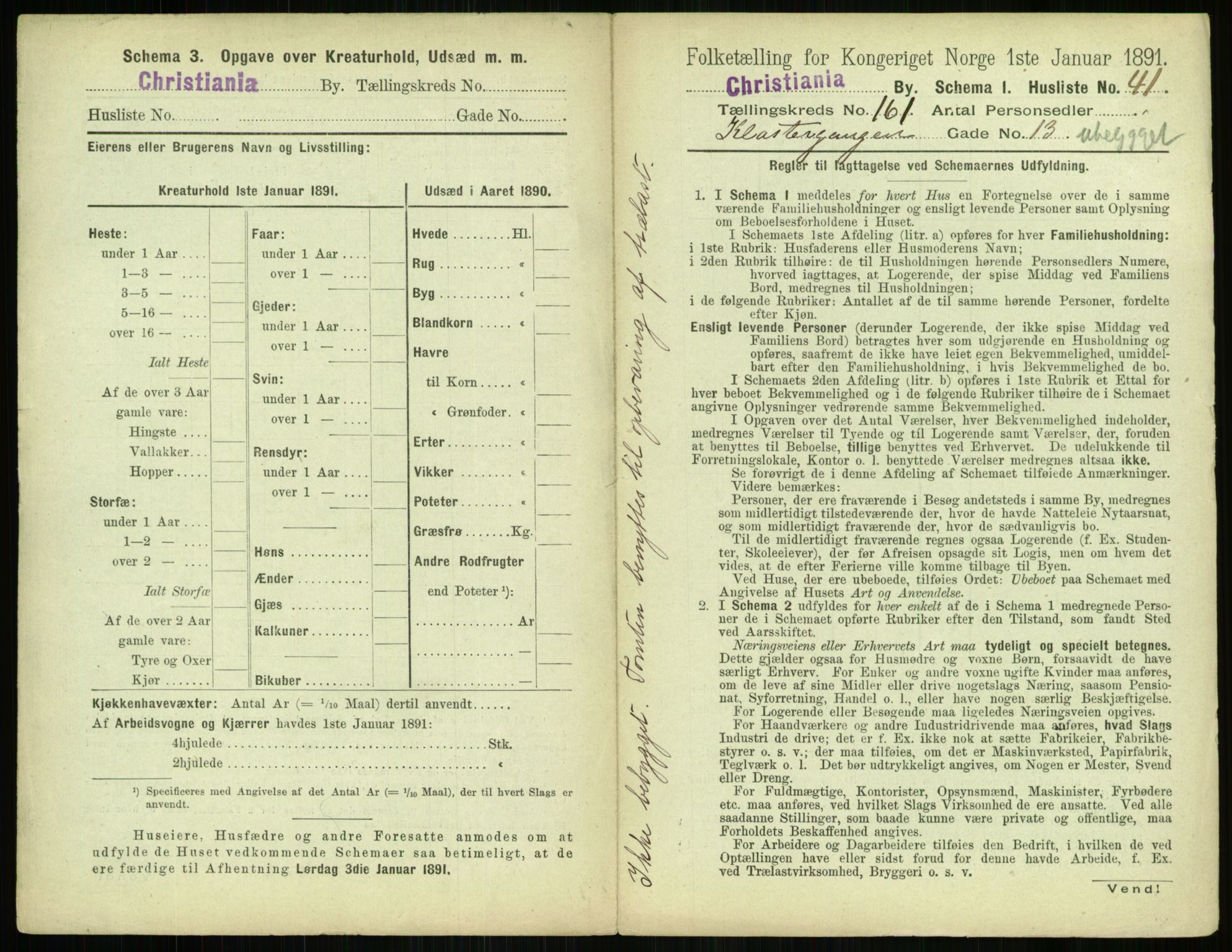 RA, 1891 census for 0301 Kristiania, 1891, p. 91414